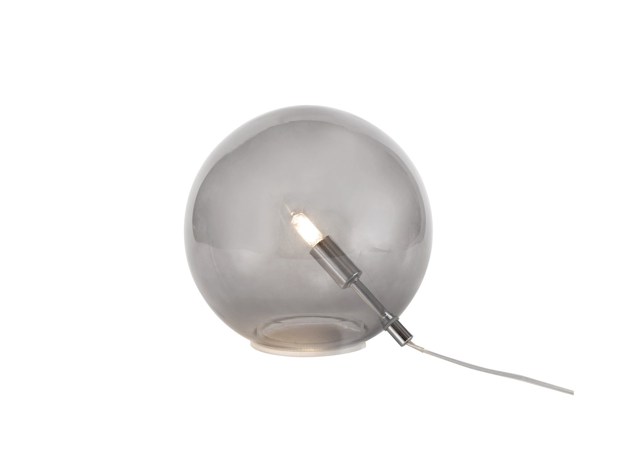 Modern Austin Table Lamp - 1/3Lt x G9 Bulb - Copper & Opal, Polished Chrome & Iridescent, Polished Chrome & Black Options - Smoked Glass Shade IP20 - Perfect for Bedroom, Living Room, or Office Lighting