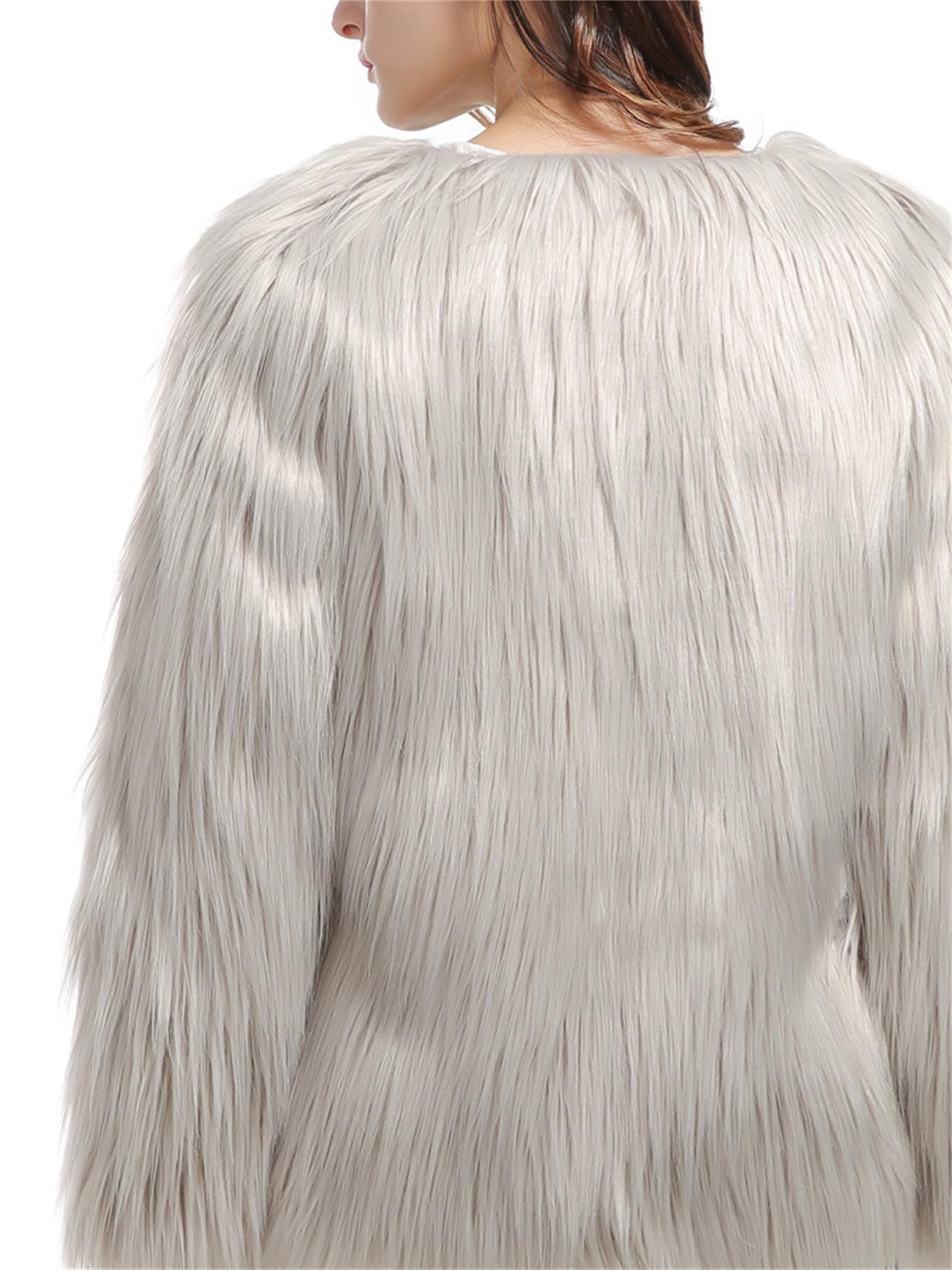 Royal Fluffy Faux Fur Long Jacket - Women's Winter & Spring Warm Overcoat Parka for Cold Weather | Perfect for Outdoor Activities, Travel & Fashion