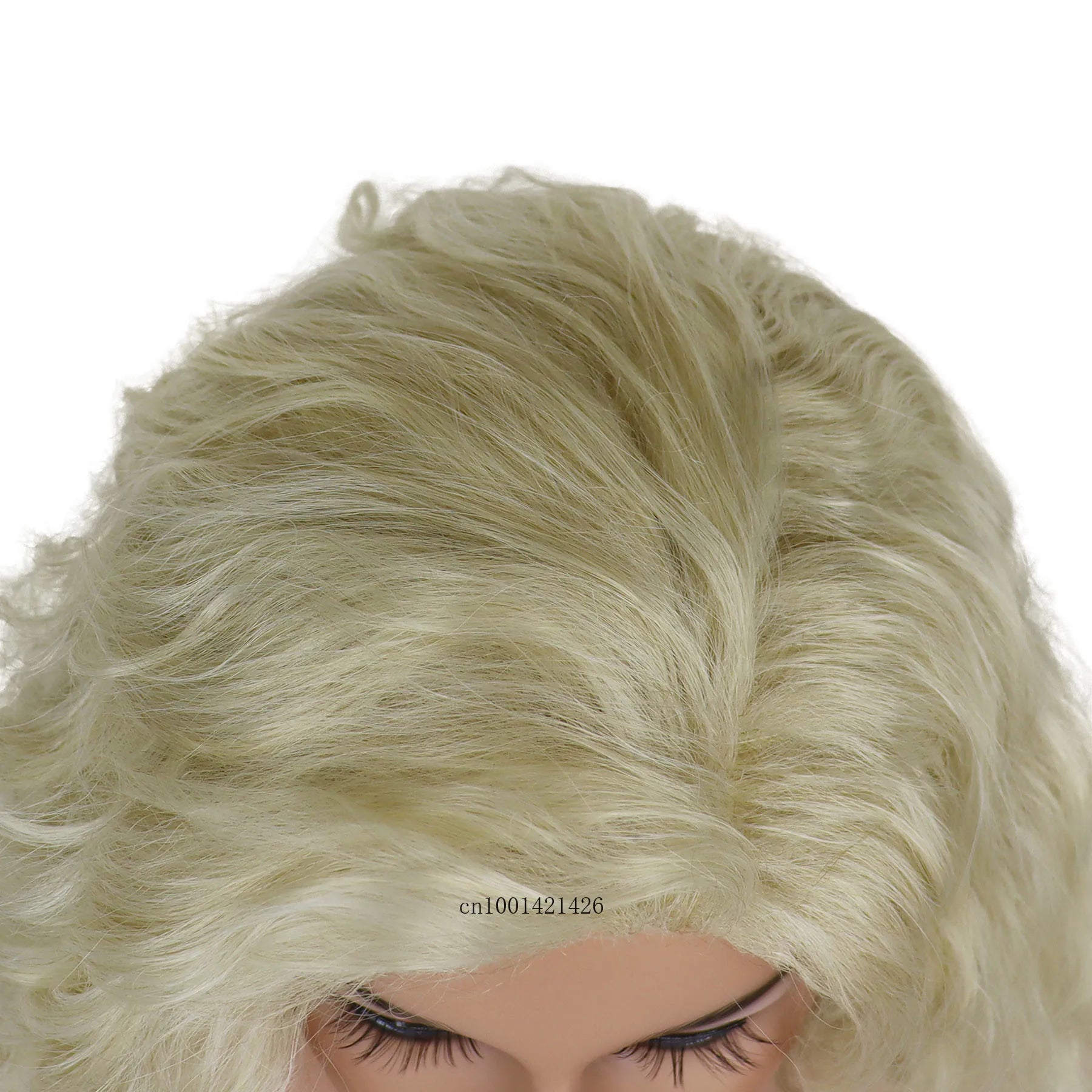 Long Blonde Synthetic Wigs for Women - Curly Wavy Cosplay Wig for Halloween, Carnival & Costume Parties | Natural Looking Hair for Daily Wear & Special Occasions
