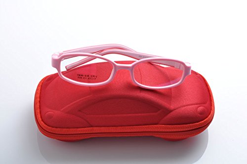 Flexible Kids Eyeglasses Frame - TR90 & Silicone No Screw Bendable Children's Glasses with String and Case | Safe, Durable for School, Sports & Daily Wear
