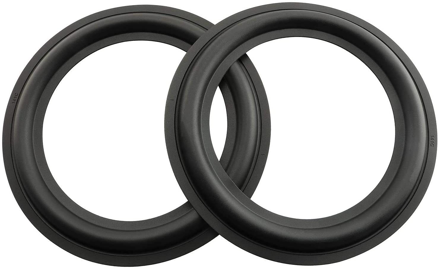 2PCS 6.5 Inch Black Rubber Speaker Foam Edge Surround Rings - Replacement Repair Kit for Woofer DIY Projects | Perfect for Home Theater, Car Audio & Studio Monitor Speaker Repair