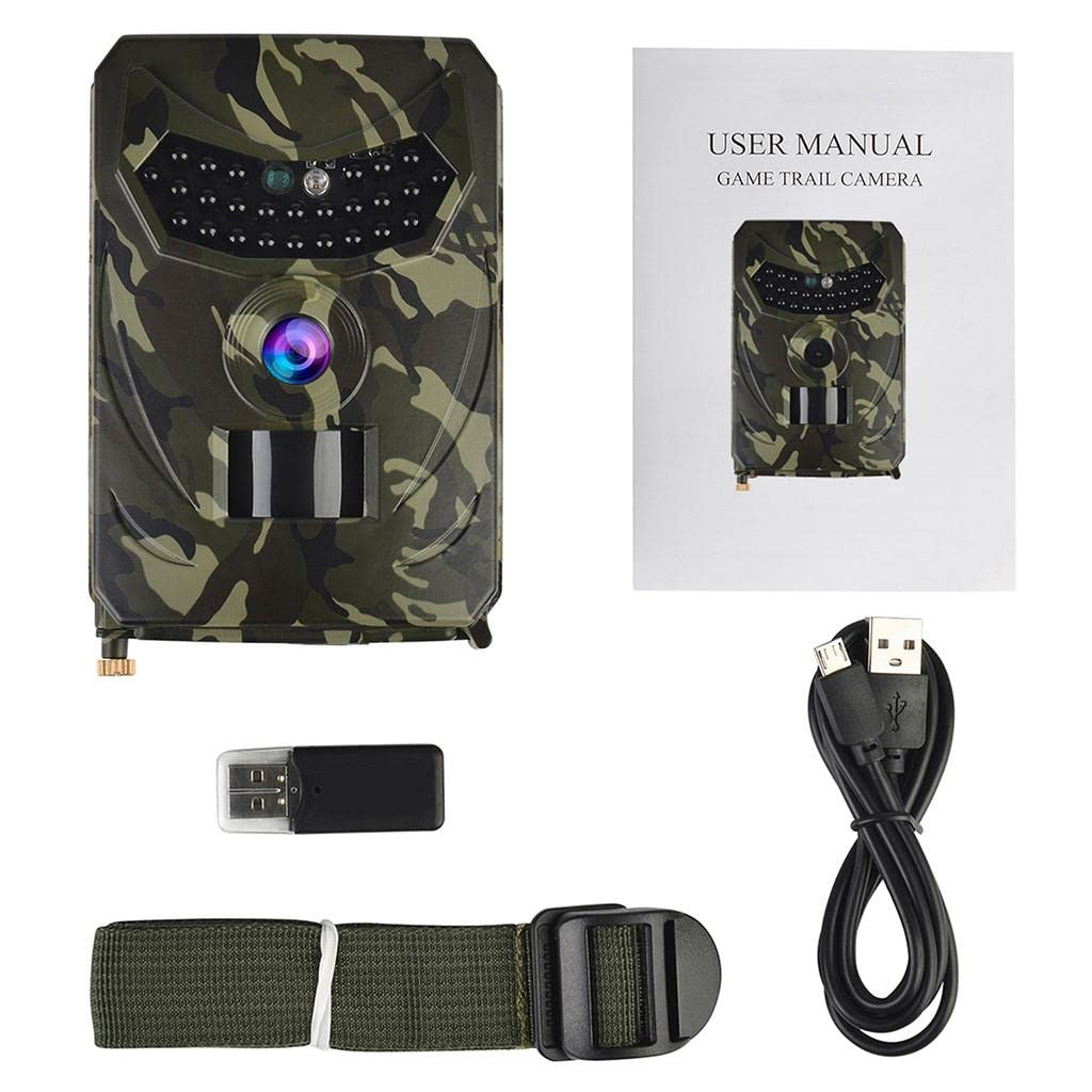 YUUAND 12MP Hidden Hunting Camera with Night Vision - 1080P Trail Camera for Wildlife Scouting, Hunting & Outdoor Security Monitoring