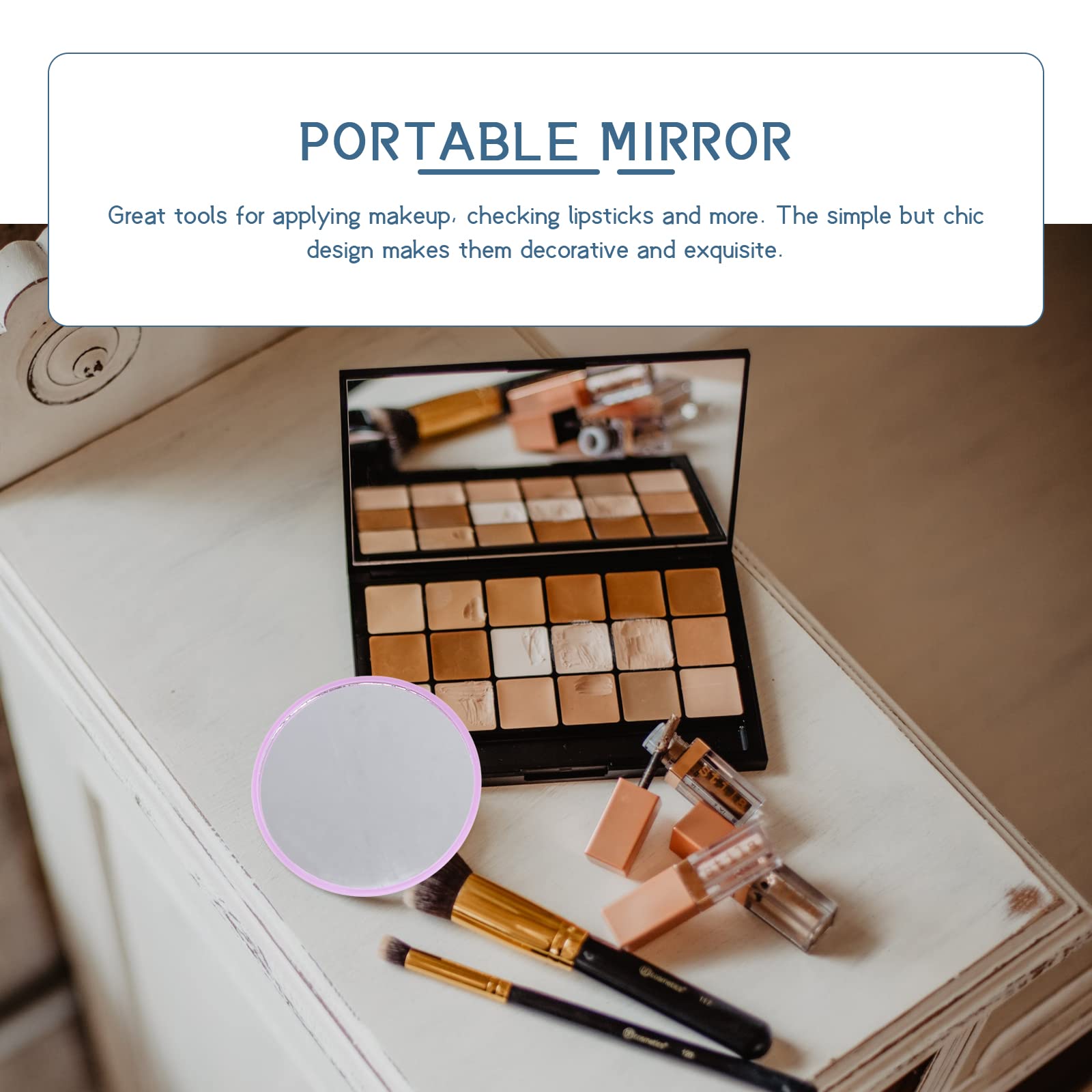 FOMIYES 60 Pack Small Portable Makeup Mirrors - Compact Travel Mirror for Women, Perfect for Purse, Gym Bag, and On-the-Go Touch Ups