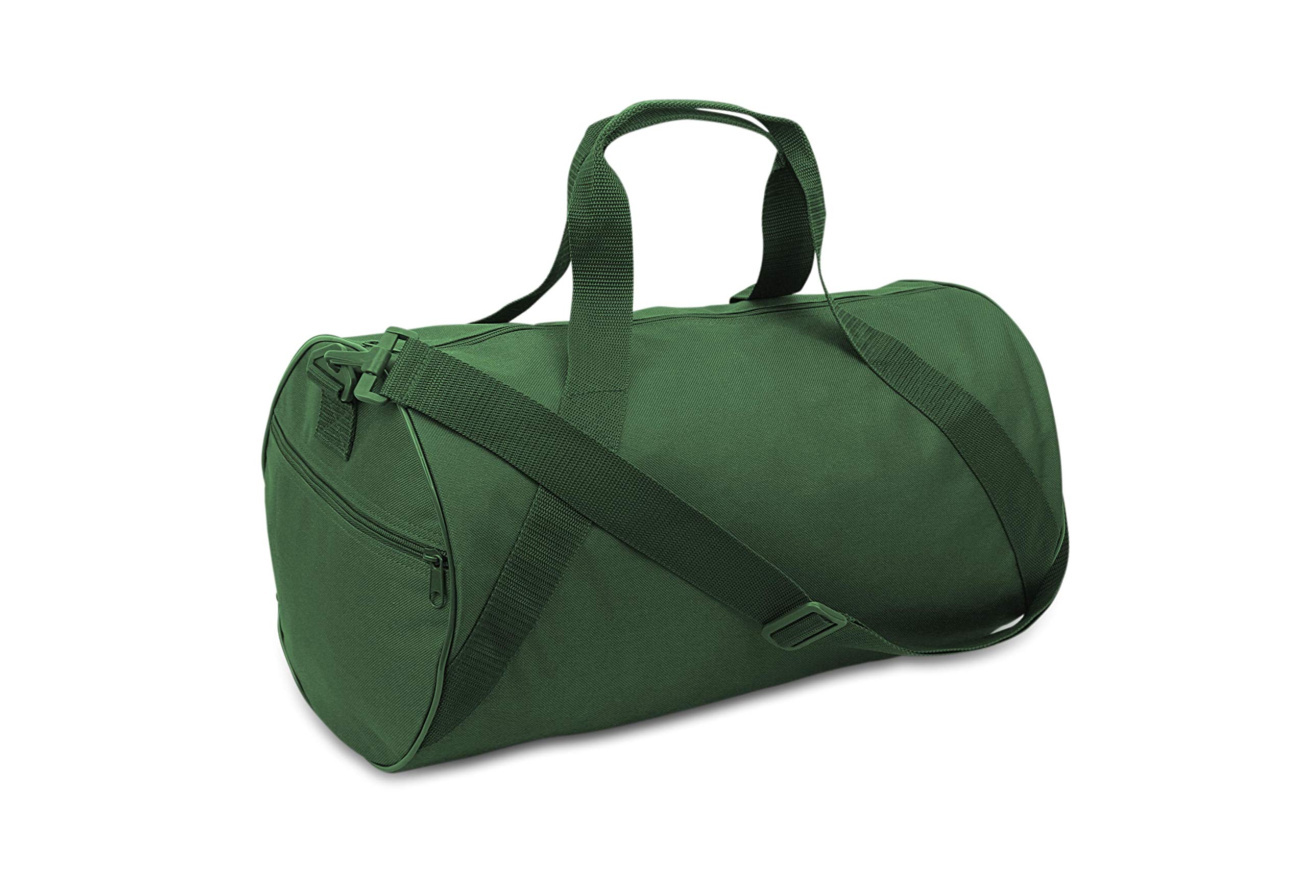 Liberty Bags 8805 24-Pack Barrel Duffel Bags - Heavy Duty Travel Duffel for Gym, Camping & Sports Gear - Durable Forest Green Luggage for Men & Women