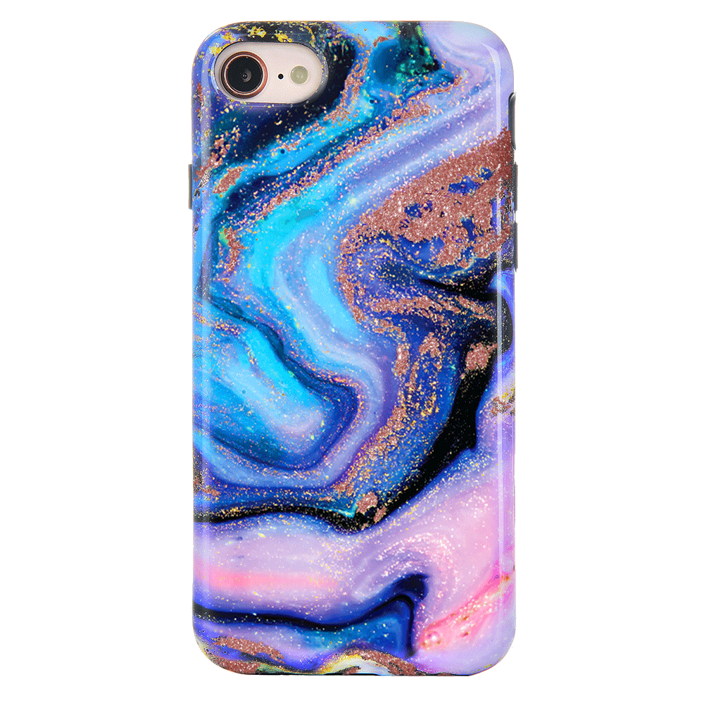 Sparkly Galaxy Glitter iPhone Case - Protective & Stylish Phone Cover for iPhone 13/14/15 Series | Perfect for Parties, Night Out & Everyday Use