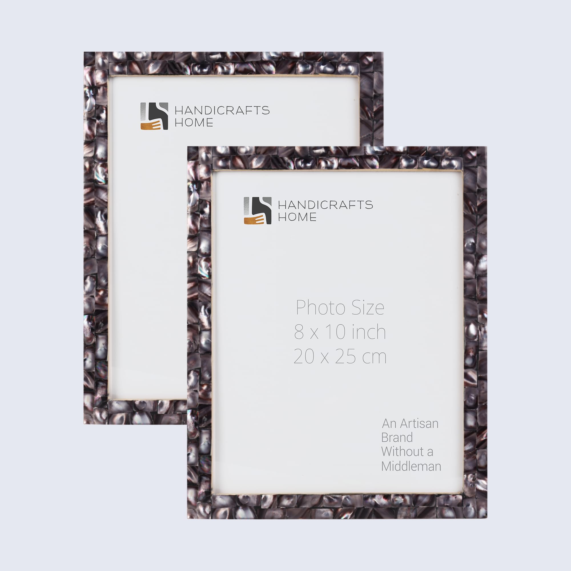 Handmade Mother of Pearl Photo Frames - 8x10 Wall & Tabletop Display - Home Decor Gift