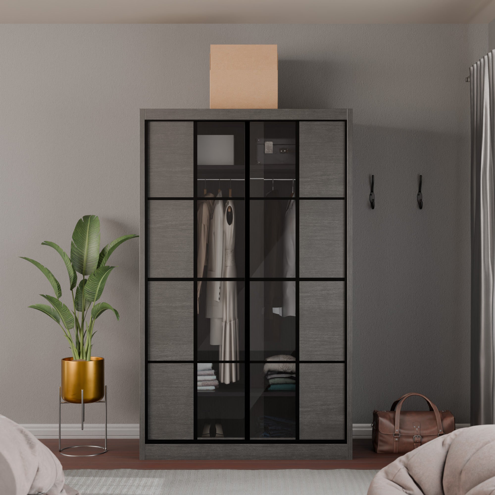 Josie Modular Wardrobe W03 - Customizable Closet Organizer System with Adjustable Shelves & Hanging Rods | Perfect for Bedroom, Walk-in Closet & Apartment Storage Solutions