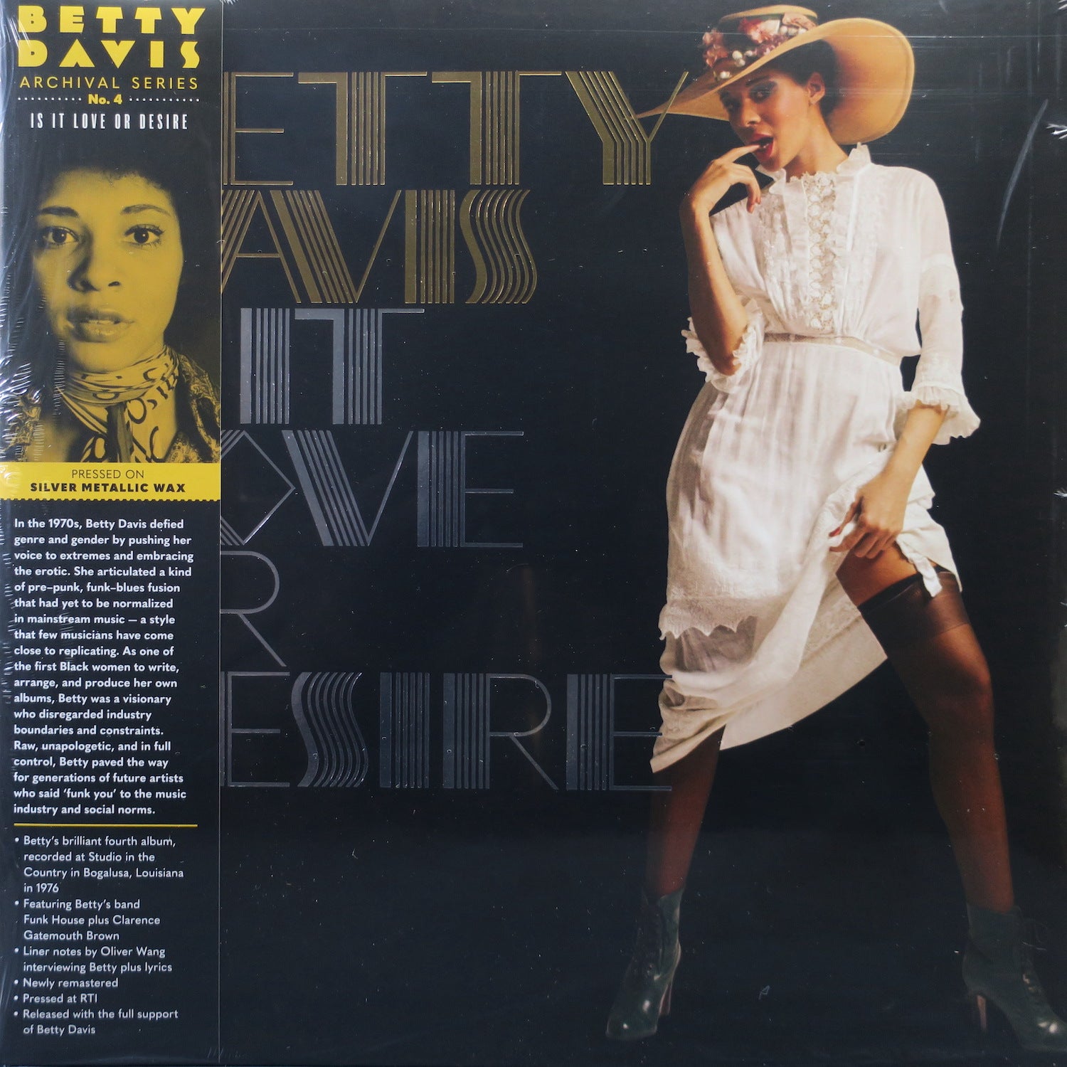 BETTY DAVIS 'Is It Love Or Desire' SILVER Vinyl LP Record - Limited Edition Collector's Item for Music Enthusiasts & Vintage Vinyl Lovers - Perfect for Home Listening, DJ Sets & Music Collections