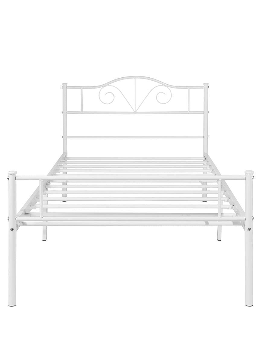 Queen Bed Frame with Headboard - Sturdy Mattress Platform Foundation for Bedroom Furniture - Perfect for Master Bedrooms, Guest Rooms & Dormitories (Also Available in Twin, Full & King Sizes)