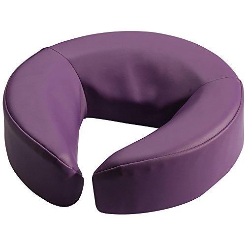 Professional Massage Table Face Cradle Pillow with PU Leather & Memory Foam - Universal Headrest for Massage Beds, Spa Tables & Portable Chairs - Comfortable Face Down Support for Relaxation & Pain Relief - Perfect for Massage Therapists, Spas & Home Use (Purple)