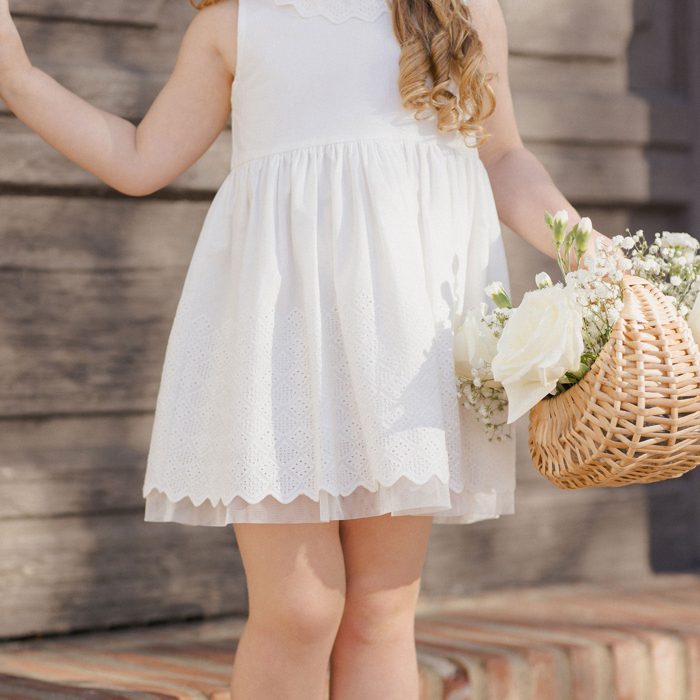 Georgia White Floral Summer Dress - Women's Elegant Casual Sundress for Beach, Vacation & Outdoor Parties
