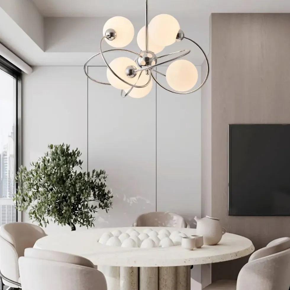 Modern Geometric Spherical Ceiling Light Fixture - Stylish Lampshade for Living Room, Bedroom & Office Decor | Energy Efficient LED Lighting
