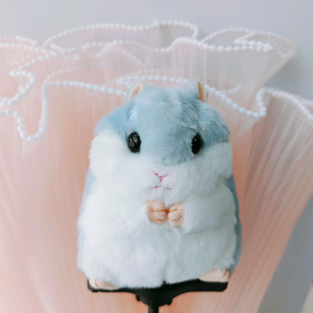 2 Pack Plush Hamster Keychain - Cute Backpack Charm for Handbags & Bags