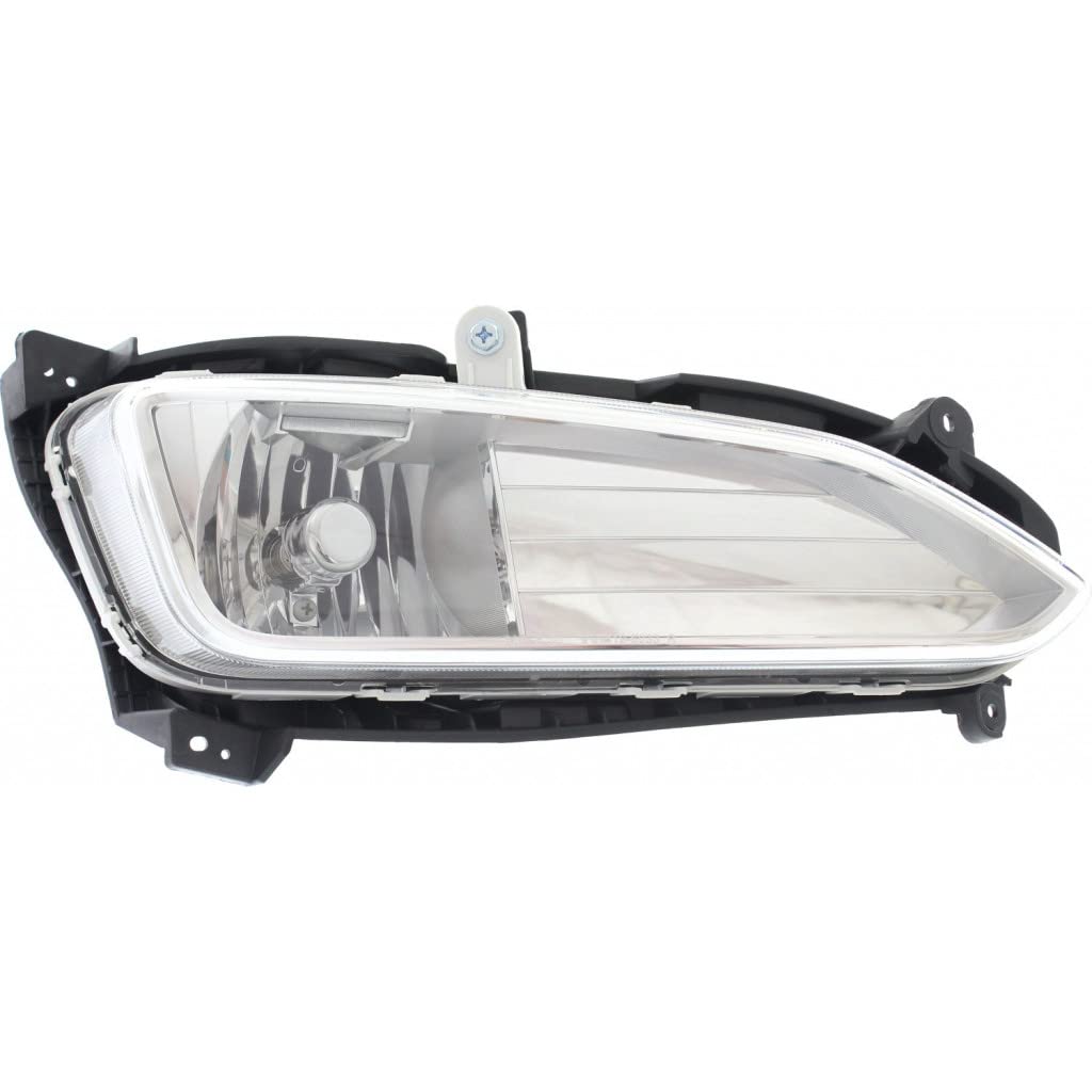 2013-2016 Hyundai Santa Fe Fog Light Assembly Passenger Side - CAPA Certified Replacement for HY2593141 with Bulbs | Durable Car Lights for Night Driving & Bad Weather Visibility