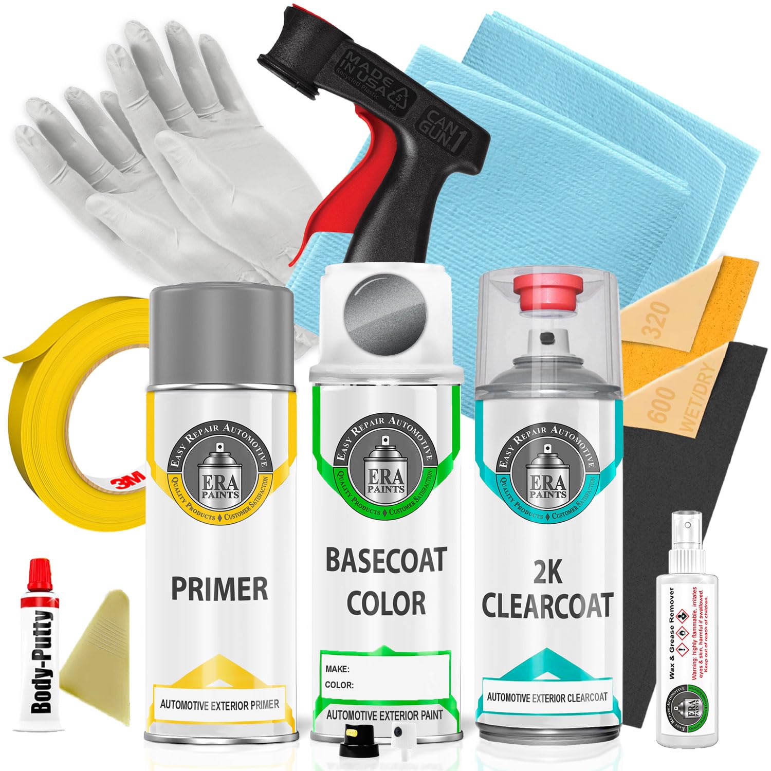 ERA Paints 2C/S2C - Machine Gray Exact Match Touch Up Paint Spray for HYUNDAI Vehicles | 2K Pro Automotive Paint Kit | Perfect for Scratches, Chips & DIY Car Repairs