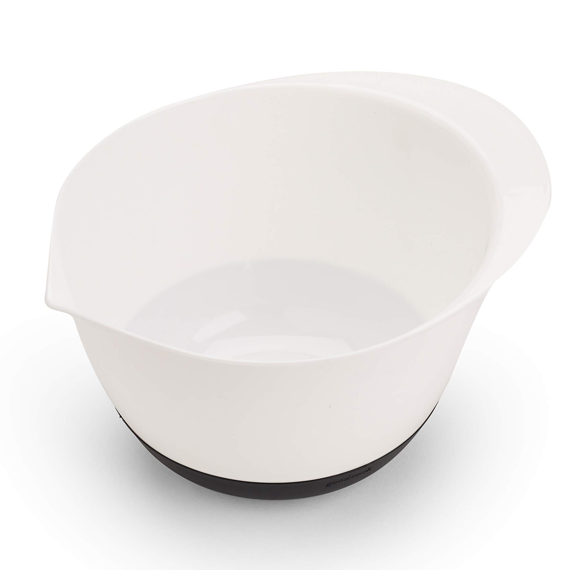 Good Cook Touch Plastic Mixing Bowl Set - 3 Quart (2.8L) Non-Slip Kitchen Mixing Bowls for Baking, Cooking & Food Prep - Dishwasher Safe & Lightweight