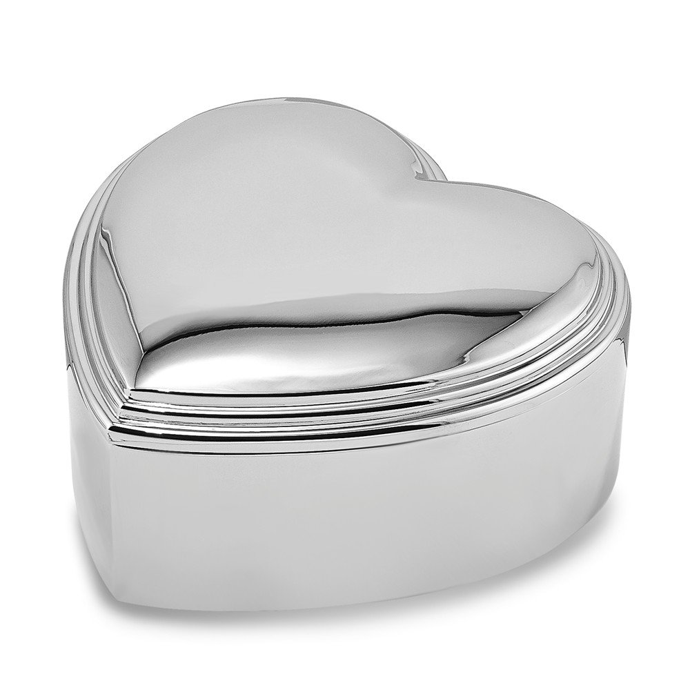 Elegant Nickel-Plated Heart Shaped Jewelry Box - Perfect for Valentine's Gift, Anniversary Present & Romantic Keepsake Storage