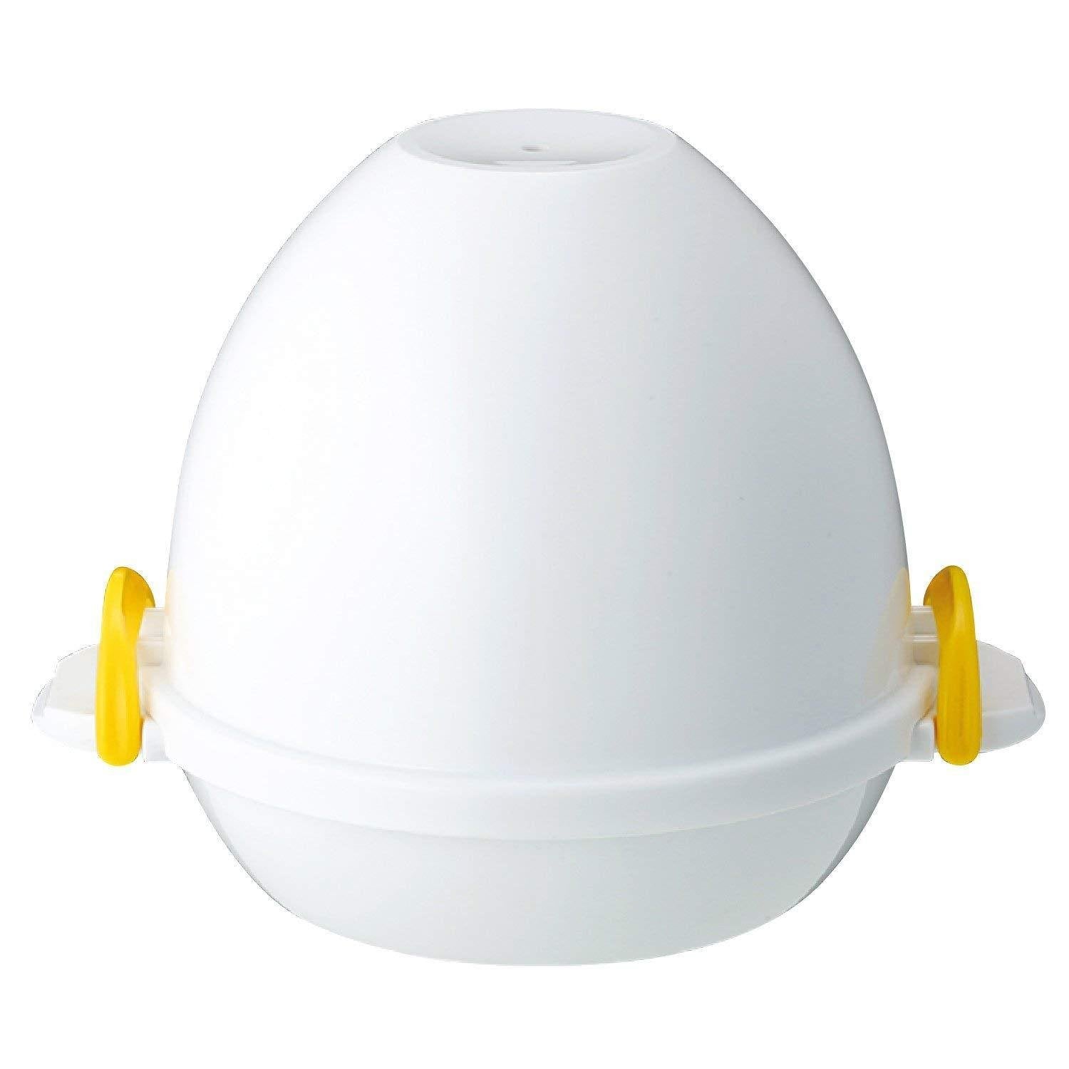 Akebono Microwave Egg Cooker - 4 Egg Capacity for Perfect Poached & Scrambled Eggs - Quick & Easy Breakfast Solution - RE 279 - Ideal for Home, Office & Dorm Cooking