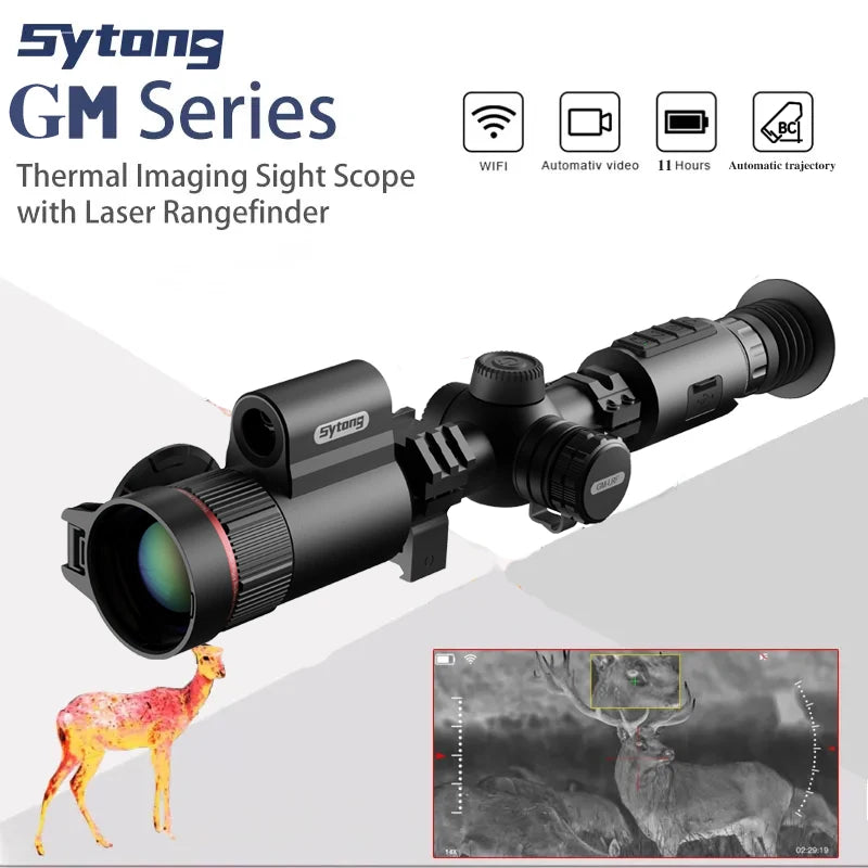 Sytong GM03/06 Thermal Scope with 640x512 & 384x288 Resolution | Auto Ballistic Calculation | Night Vision for Hunting | Perfect for Wildlife Observation, Security Surveillance & Outdoor Adventures