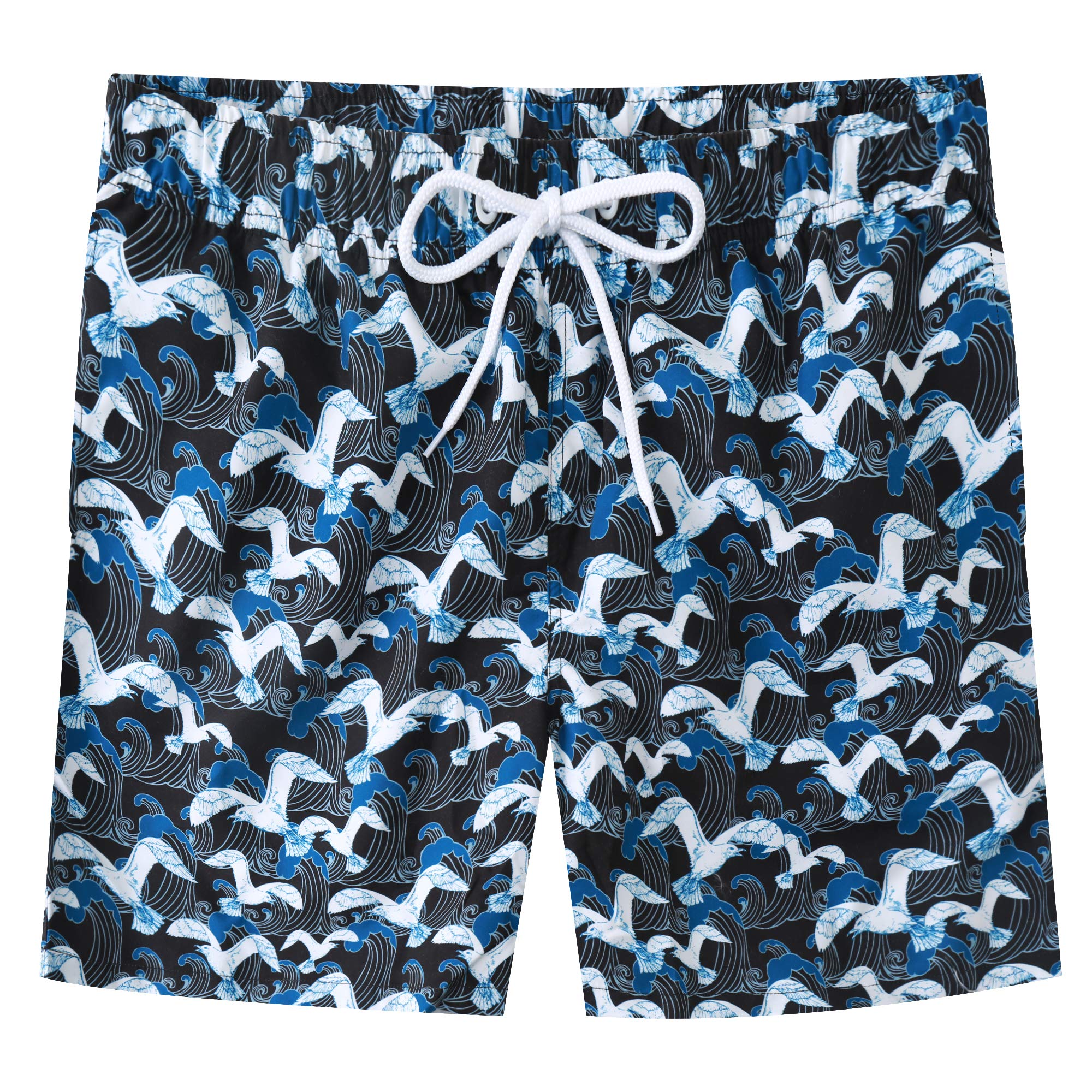 **Men's Quick-Dry Swim Trunks with UPF 50+ Sun Protection - Comfortable Beach Shorts for Swimming, Surfing & Vacation**