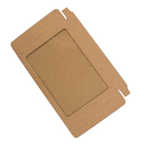 Kraft Paper Window Gift Box with PET Sheet - 5x7x8 for Stationery & Cosmetics - 25 Pack