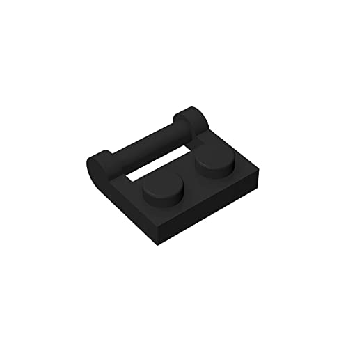Gobricks GDS-645 1x2 Single Side Handle Hinge Plate - Compatible with Lego 48336 & Major Brick Brands - 30PCS Black Building Blocks for DIY Technic Models & Toy Assemblies - Perfect for MOC Creations, Robot Arms & Engineering Projects