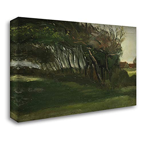 Vincent Van Gogh Landscape with Windswept Trees 24x18 Canvas Art Print - Hand Stretched Gallery Wrap for Living Room, Bedroom & Office Decor