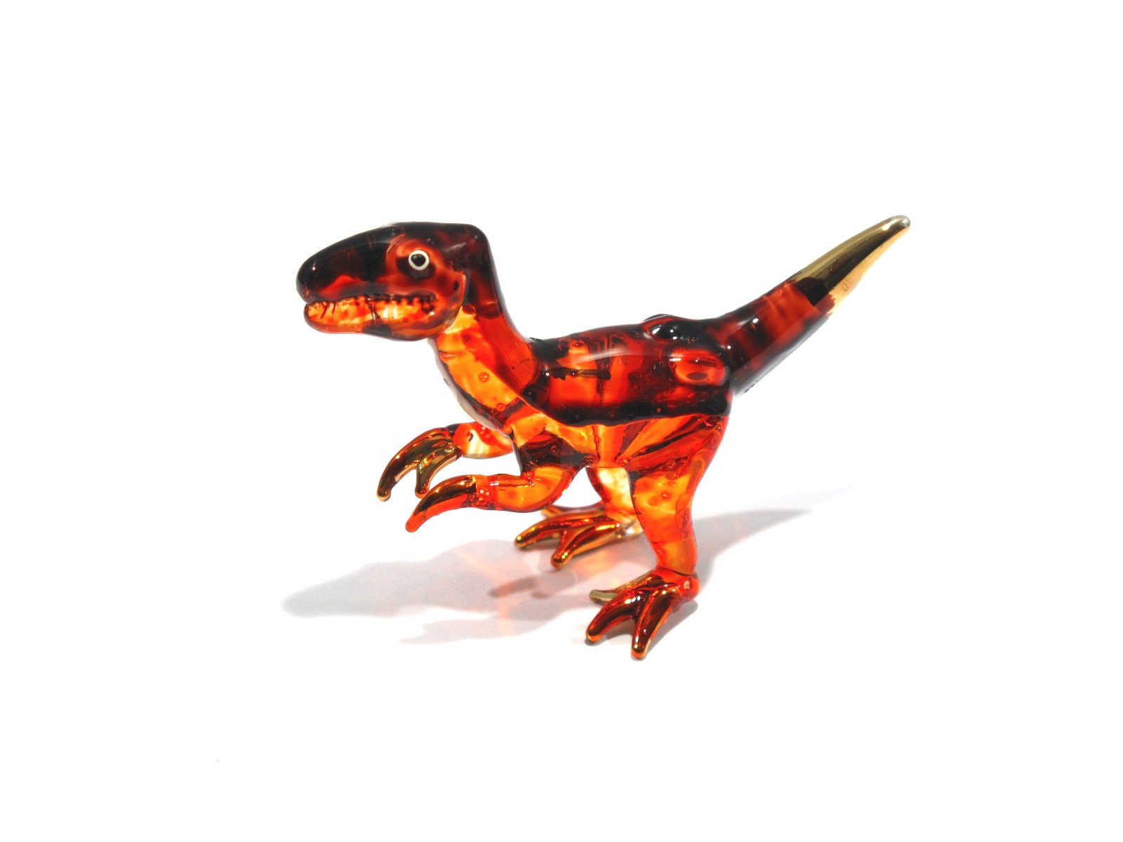 Handmade Mini T-Rex Glass Dinosaur Figurine - Jurassic Decor Gift