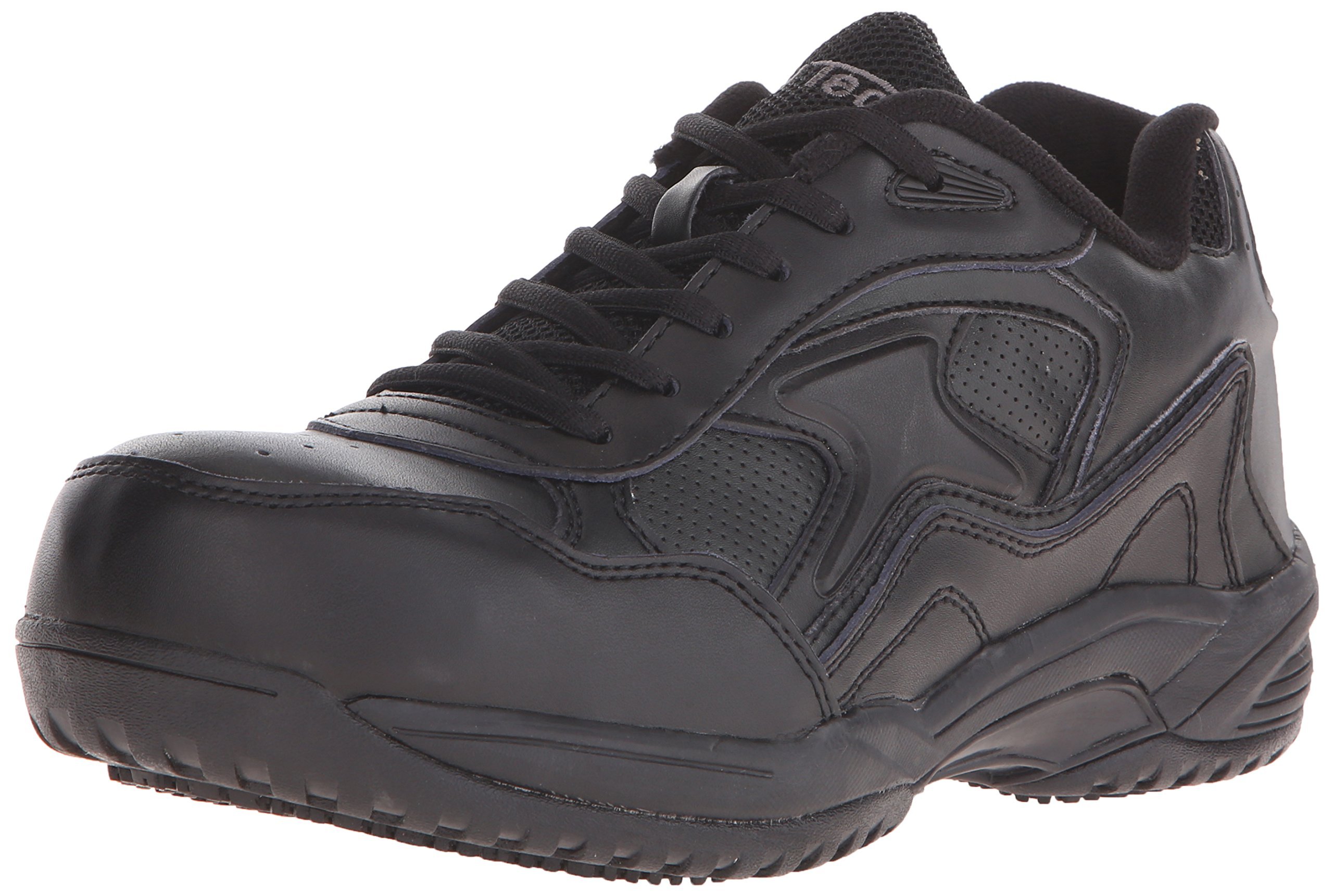 Ad Tec Women's Leather Work Shoes - Lace Up Acid Proof Safety Boots with Non-Skid Oil Resistant Outsole for Industrial & Construction Work (Black) - Perfect for Warehouse, Factory & Outdoor Labor Jobs
