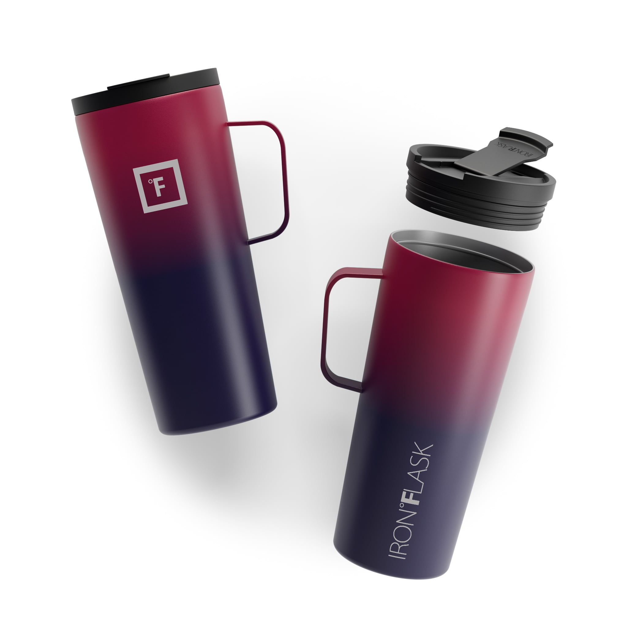 24 Oz Insulated Grip Coffee Mug 2.0 - Leak-Proof Travel Tumbler with Handle for Hot & Cold Drinks - Perfect for Office, Commute, Camping & Outdoor Activities