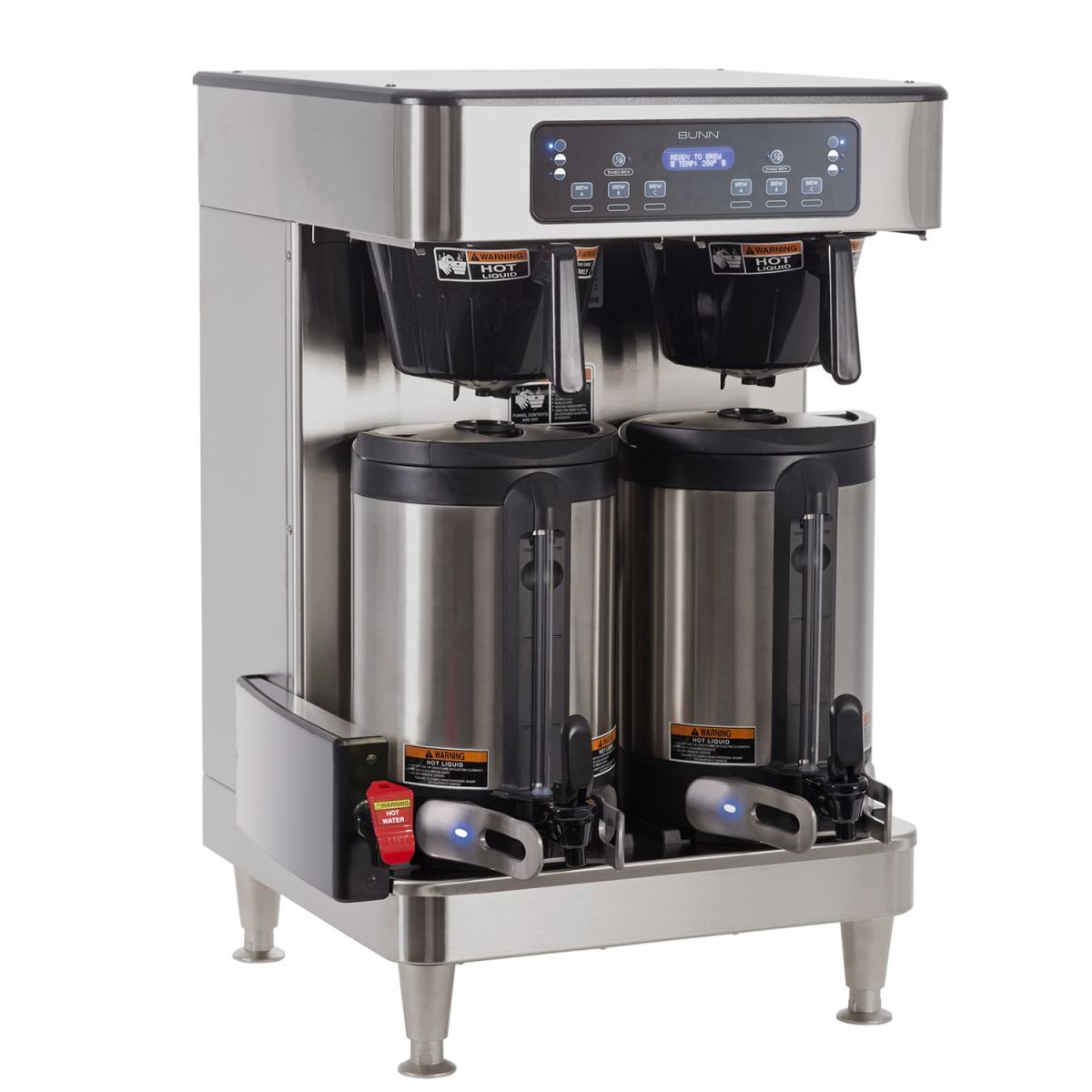 BUNN ICB Infusion Series Twin Soft Heat Commercial Coffee Brewer 120/208V Stainless Steel (Model 51200.0102) - Perfect for Restaurants, Offices & Cafes