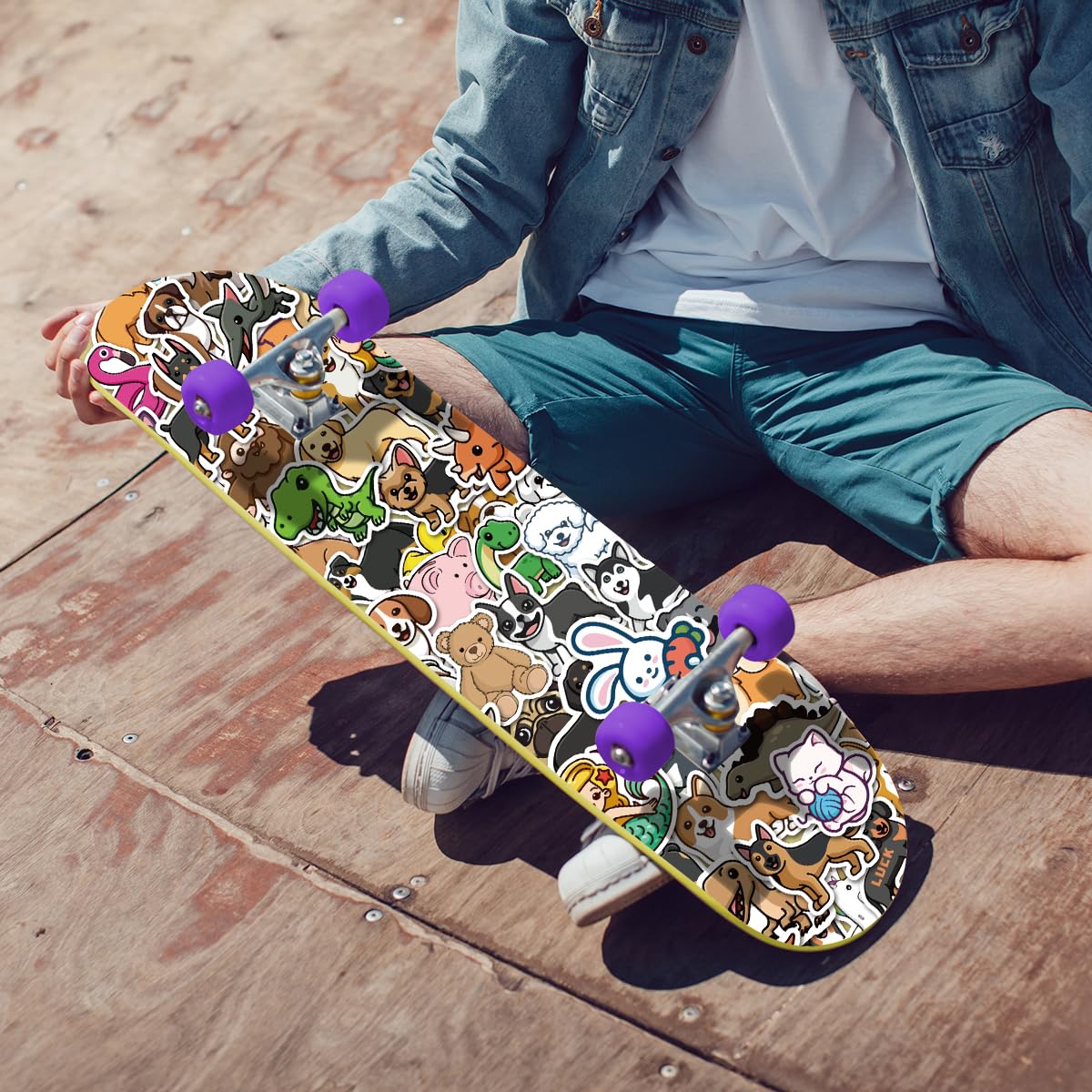 100Pcs Cute Animal Stickers - Waterproof Vinyl Decals for Laptop, Phone, Water Bottle, Skateboard, Bumper - Fun Kids & Teens Room Decor, DIY Crafts, School Supplies - Durable Adhesive for Indoor & Outdoor Use
