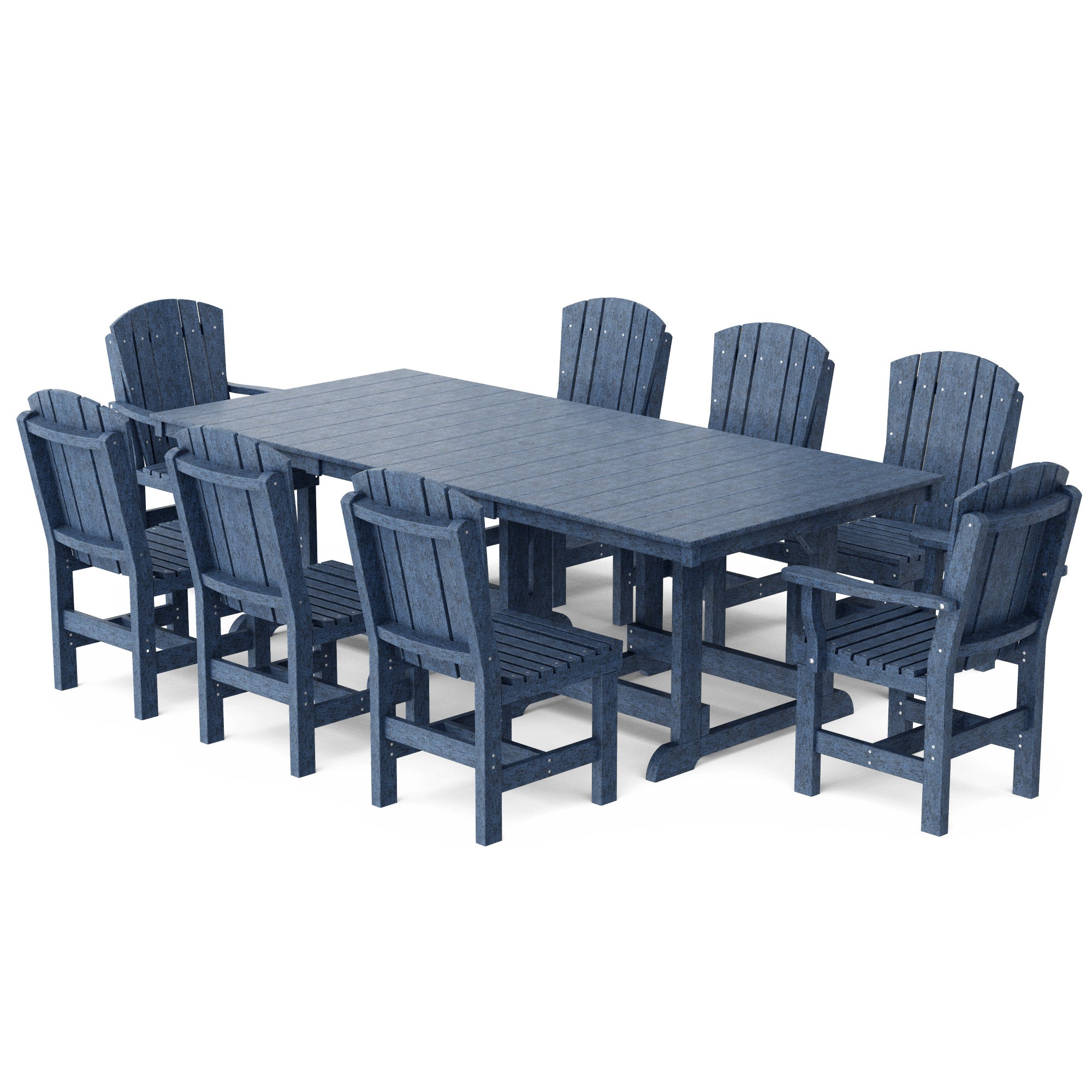 Heritage 9-Piece 44x94 Inch Dining Table Set - Perfect for Family Gatherings, Dinner Parties & Formal Dining Rooms