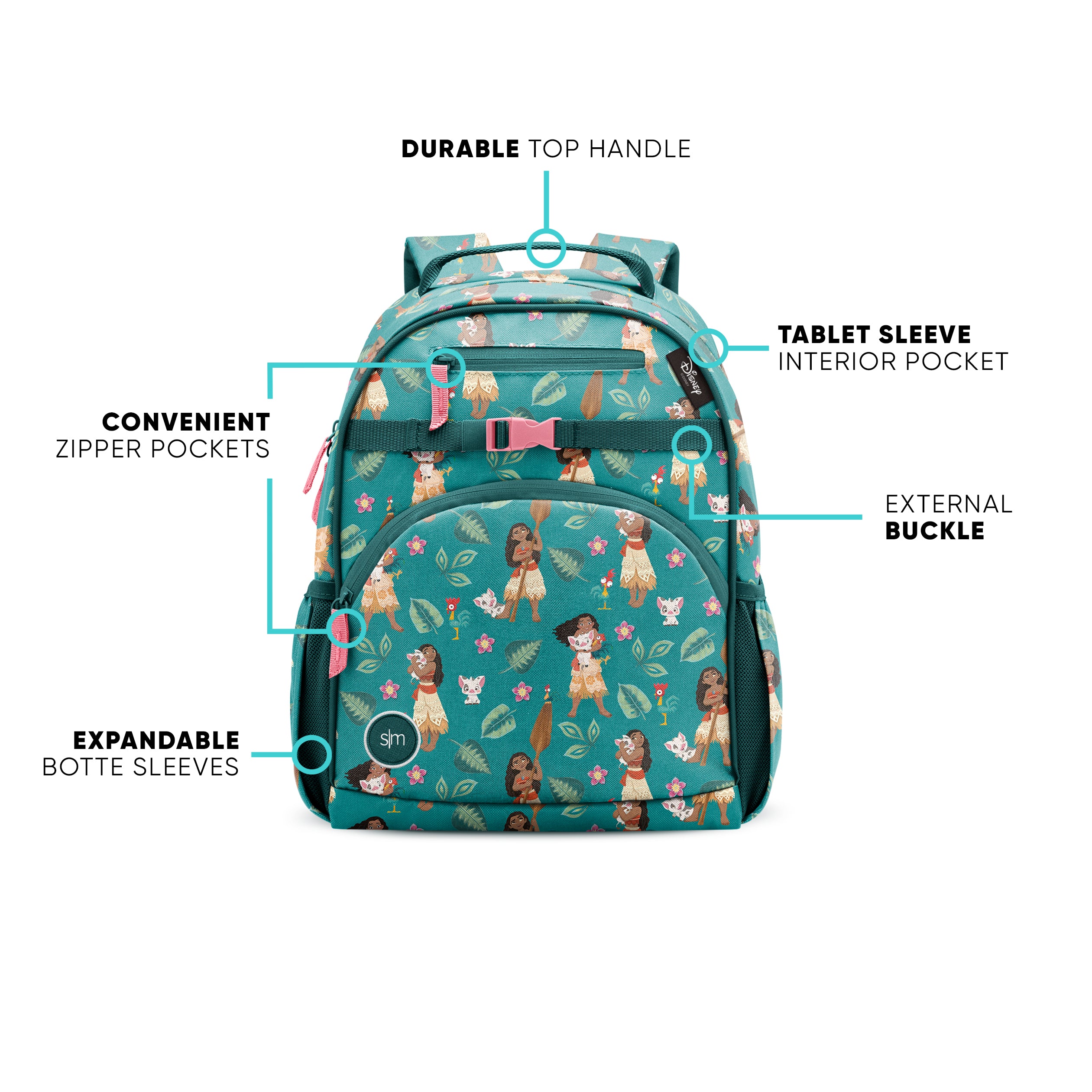 Fletcher Kids' Backpack Medium - Durable School Backpack for Boys & Girls, Lightweight Bookbag with Multiple Pockets - Perfect for School, Travel & Daily Use