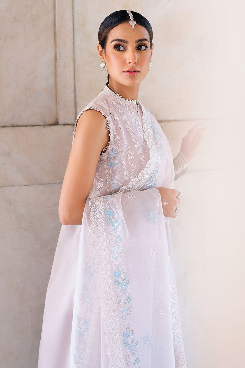 Hushed Mauve 3-Piece Embroidered Lawn Suit for Women - Elegant Pakistani Formal Wear for Weddings, Parties & Special Occasions