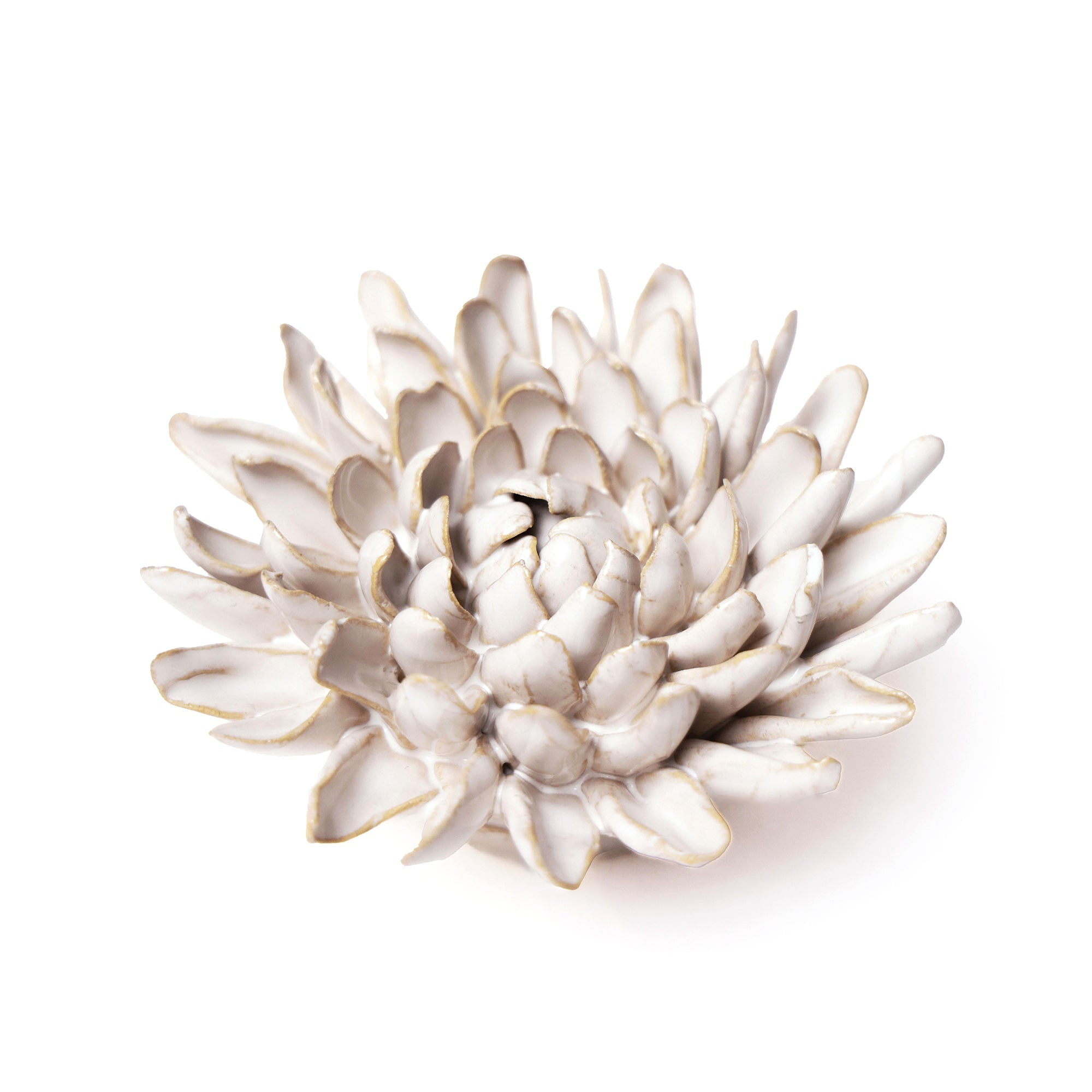 Coastal Ivory Ceramic Wall Hanging Flowers with Keyhole - Perfect for Boho Home Decor, Farmhouse Living Room, and Bedroom Wall Art