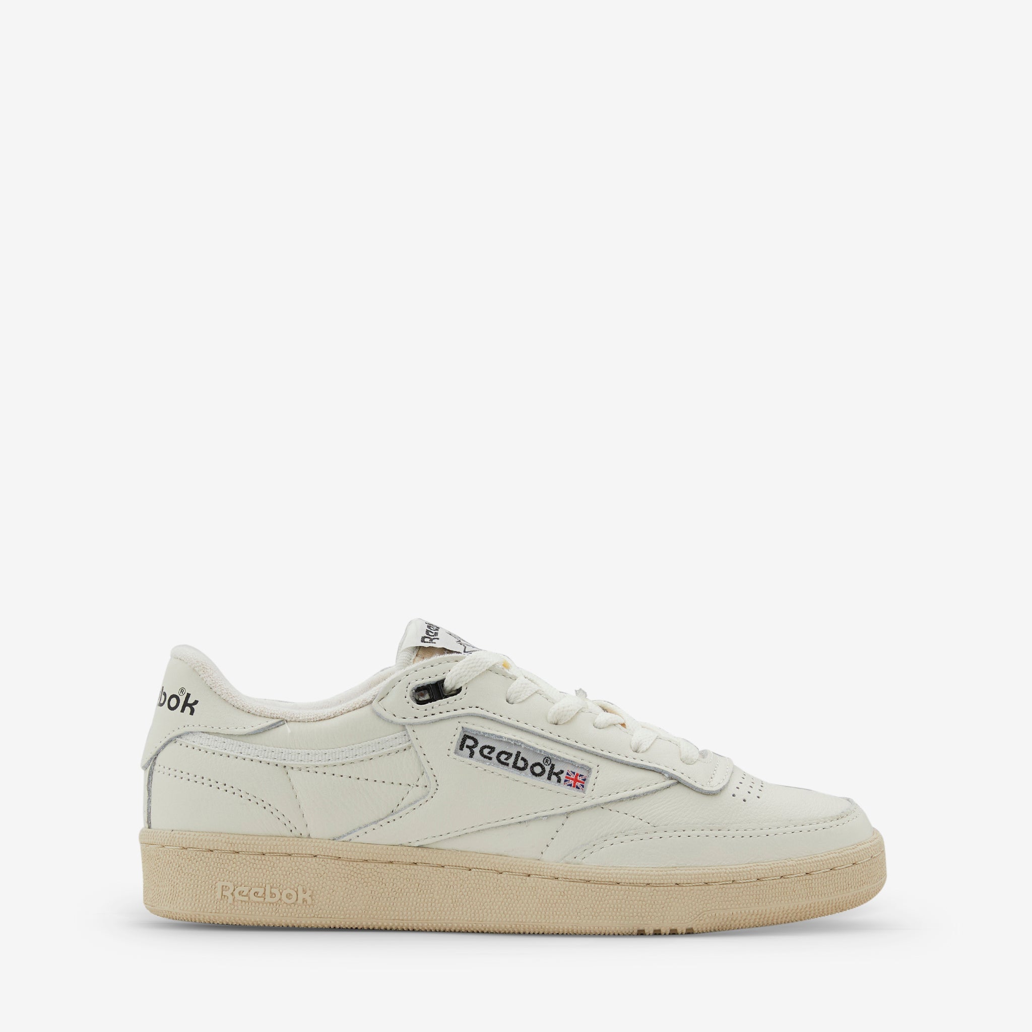 Reebok Club C 85 Vintage Sneakers in Chalk, Black & Paper White - Classic Comfort for Casual Wear & Street Style