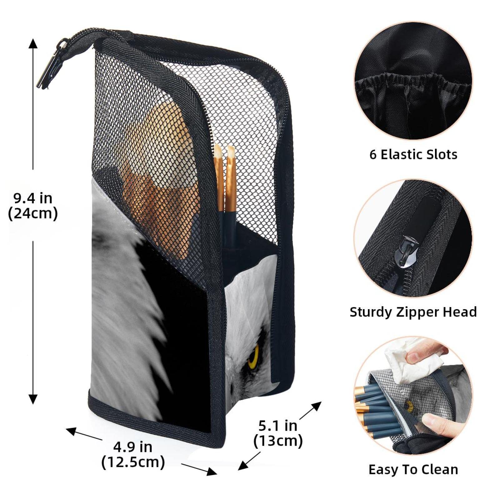 Premium Makeup Brush Organizer Bag with 12 Slots - Eagle Design Travel Cosmetic Brush Holder Case for Professional Artists & Home Use