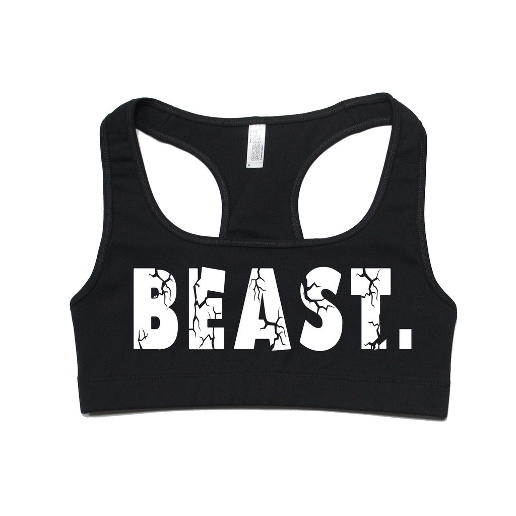FTD Apparel Women's Beast Active Sports Bra - High Impact Workout, Running, Yoga & Gym Support - Moisture Wicking & Breathable for Maximum Comfort