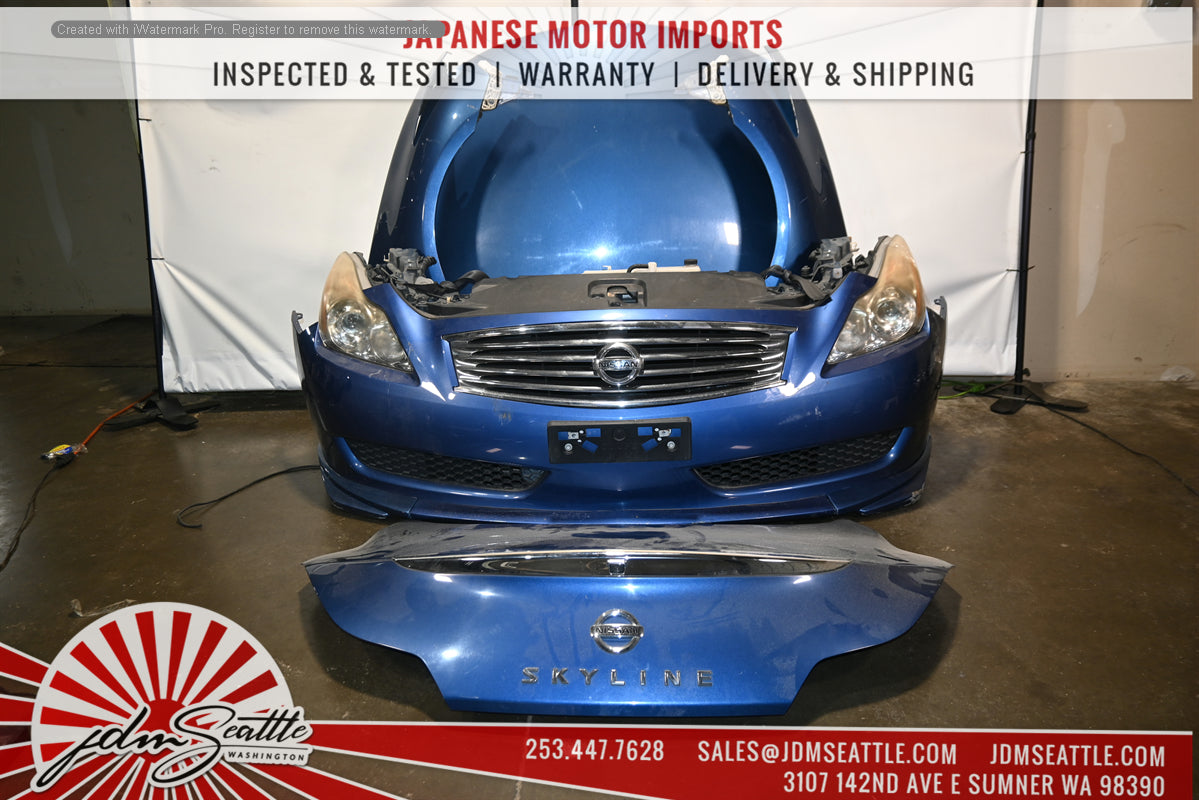 JDM Infiniti G37 Front End Conversion Kit - Complete Nose Cut with Hood, Fenders, Headlights & Trunk | Perfect for Car Restoration & Custom Builds