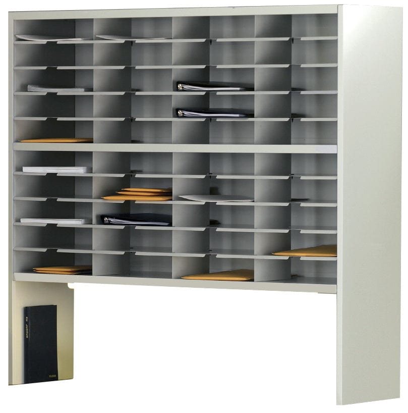 Safco Mayline Mailflow To Go 2 Tier Sorter - 40 Pockets Elevated Desktop Organizer [SR4846RPG] for Office Mail, Documents, and Paperwork Management