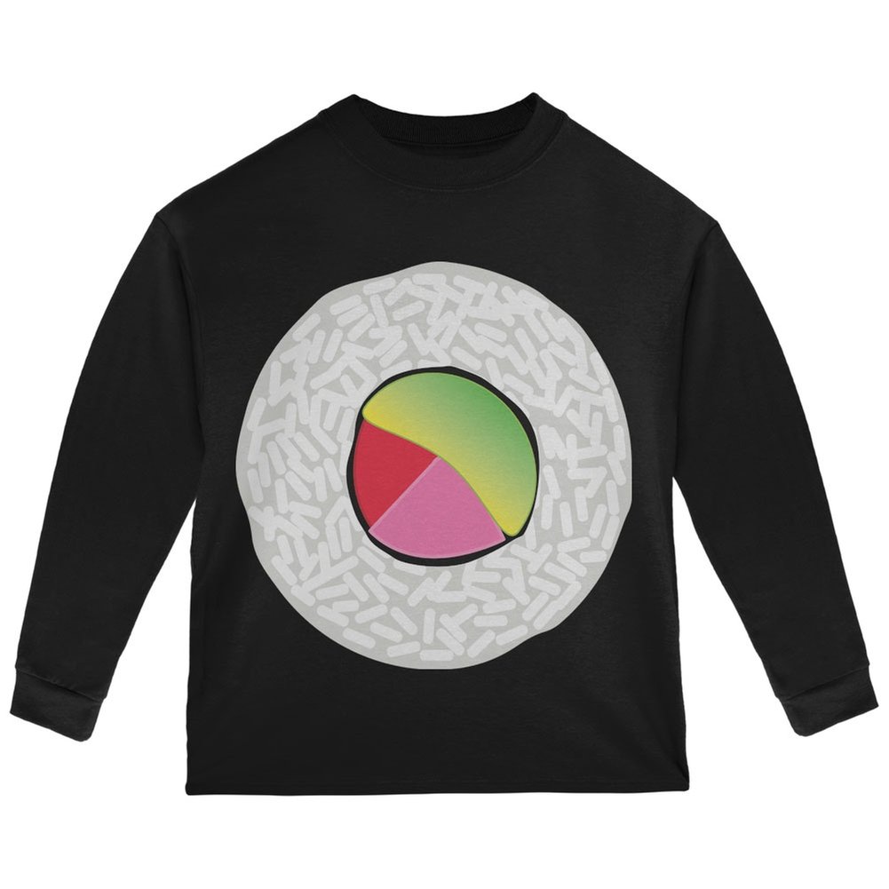 Old Glory Halloween Sushi Costume - Black Toddler Long Sleeve T-Shirt for Boys & Girls | Fun Kids Costume Party, Dress-Up Play & Holiday Celebration Outfit