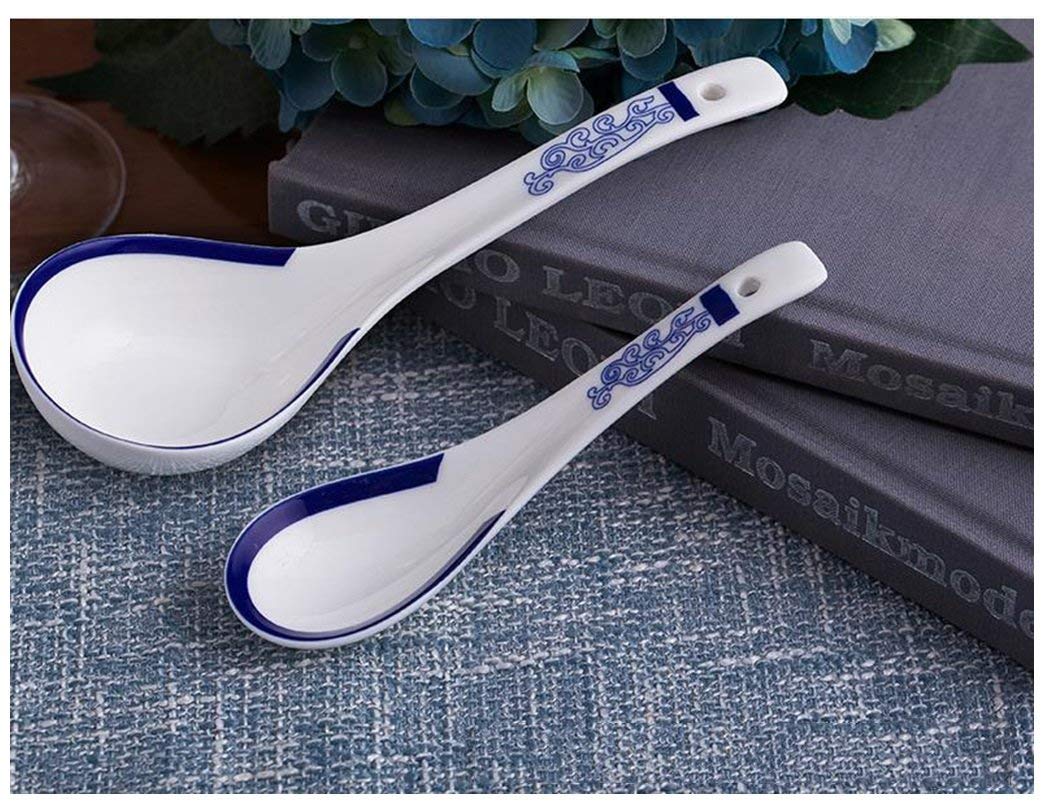 Blue and White Ceramic Bowl Set - Microwave & Dishwasher Safe Tableware Gift Box for Home, Kitchen, Dining & Entertaining