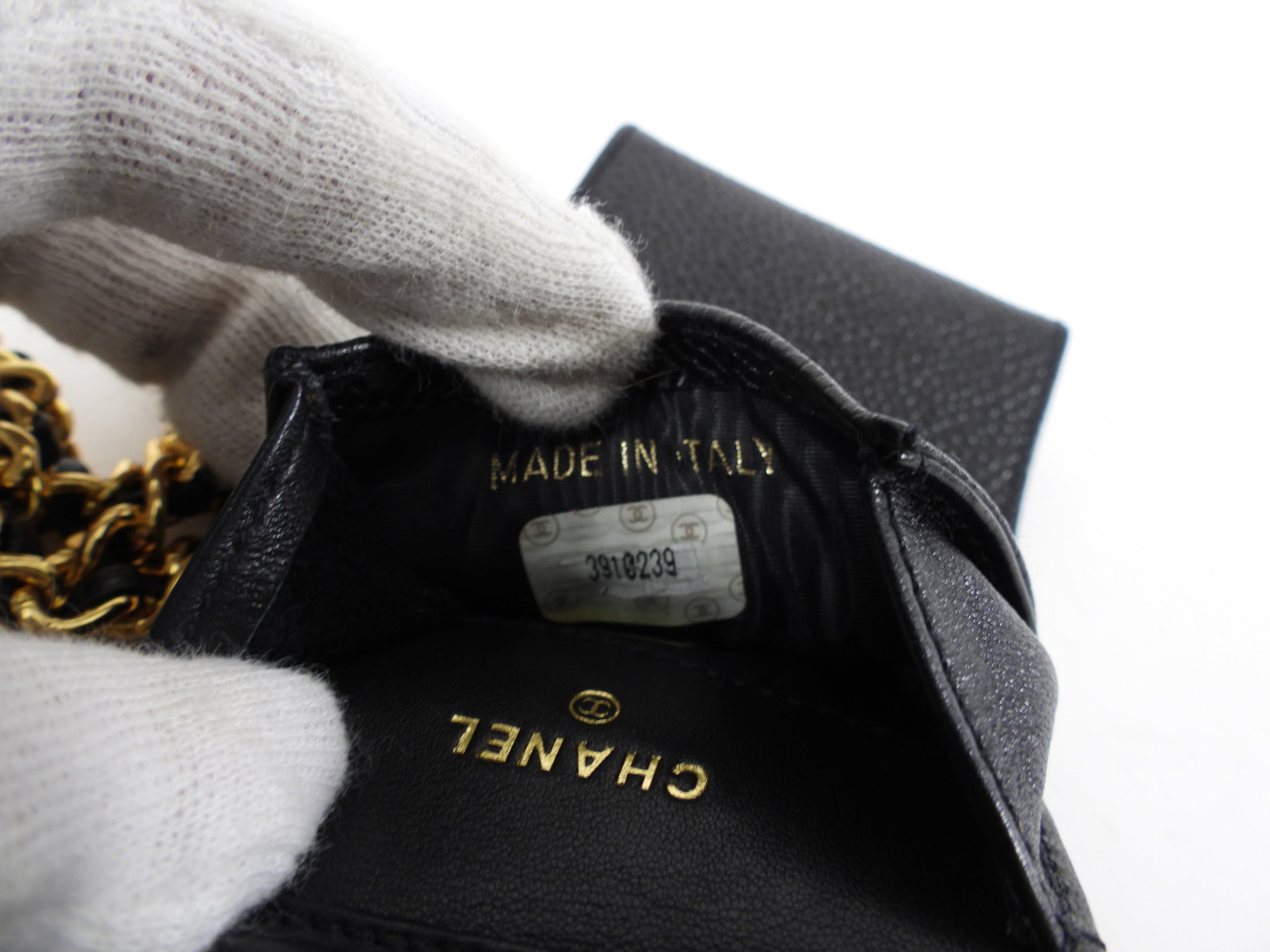 Vintage Chanel 1994 Black Caviar Leather Crossbody Card Holder Pouch Bag - Perfect for Everyday Use, Travel & Special Occasions