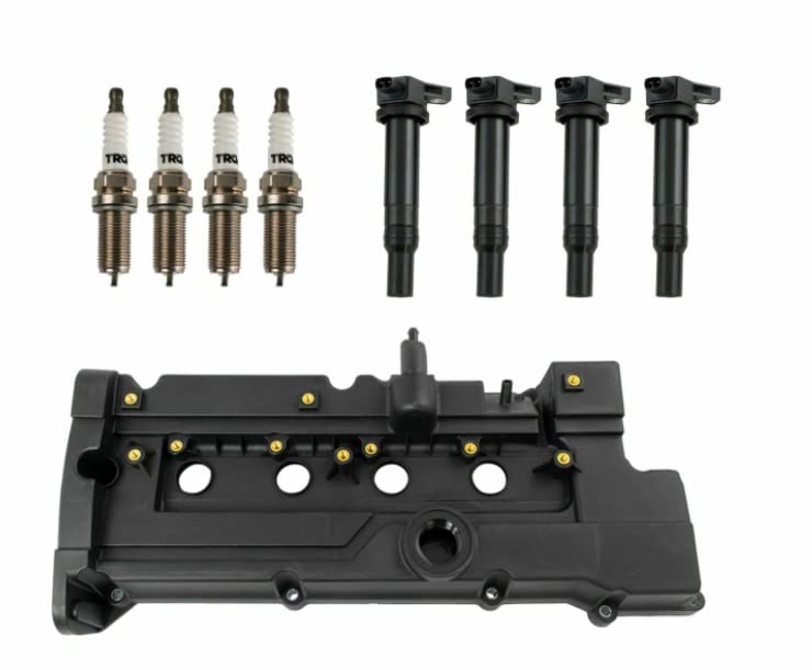 Hyundai Accent Kia Rio Engine Valve Cover Gasket Spark Plug & Ignition Coil Kit - Replacement Parts for 1.6L 4-Cylinder - Perfect for Engine Maintenance & Performance Upgrade