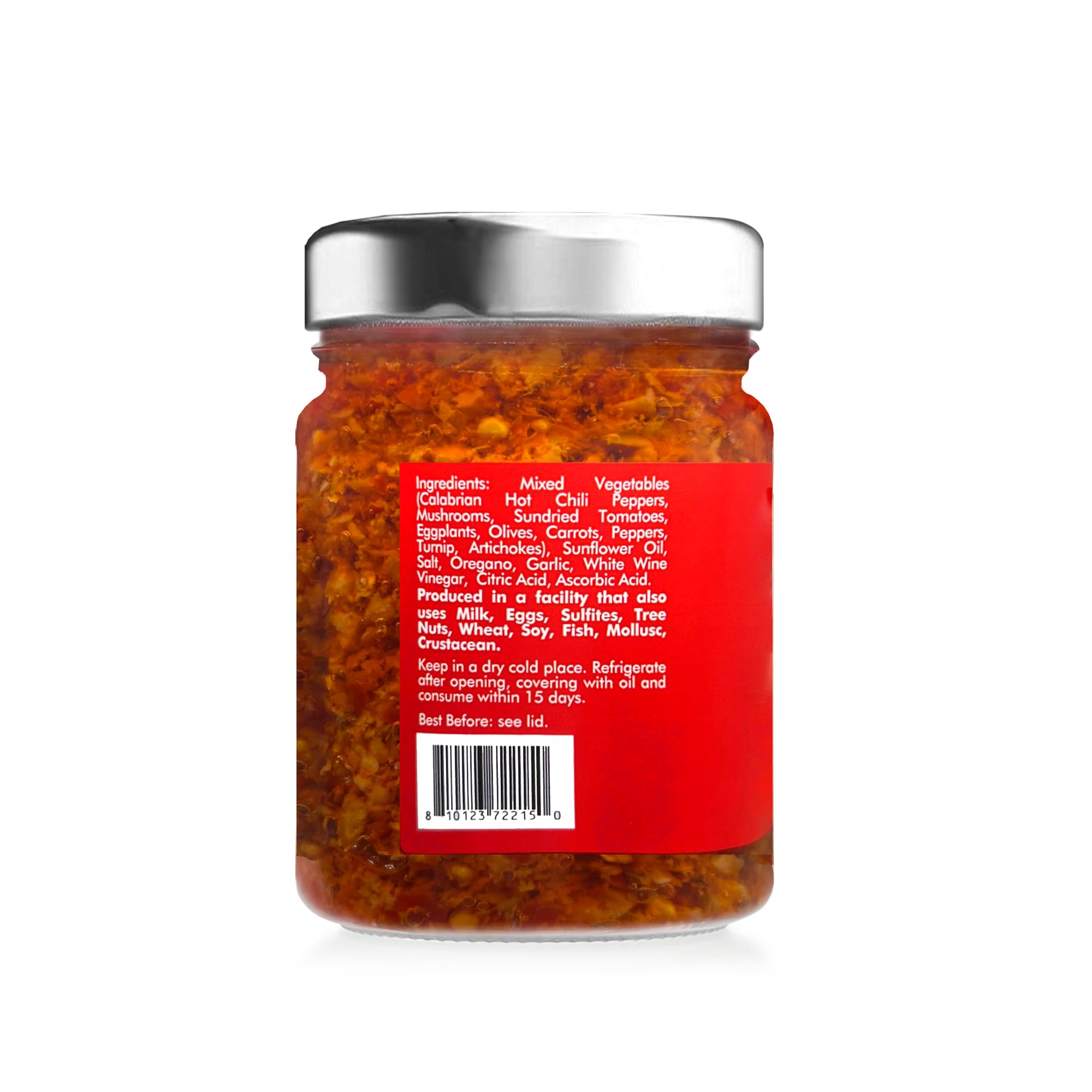 Sanniti Bomba Calabrese Hot Spread - Authentic Italian Spicy Pepper Sauce, 10.9 oz | Gluten-Free, Vegan | Perfect for Pasta, Pizza, Sandwiches & Charcuterie Boards