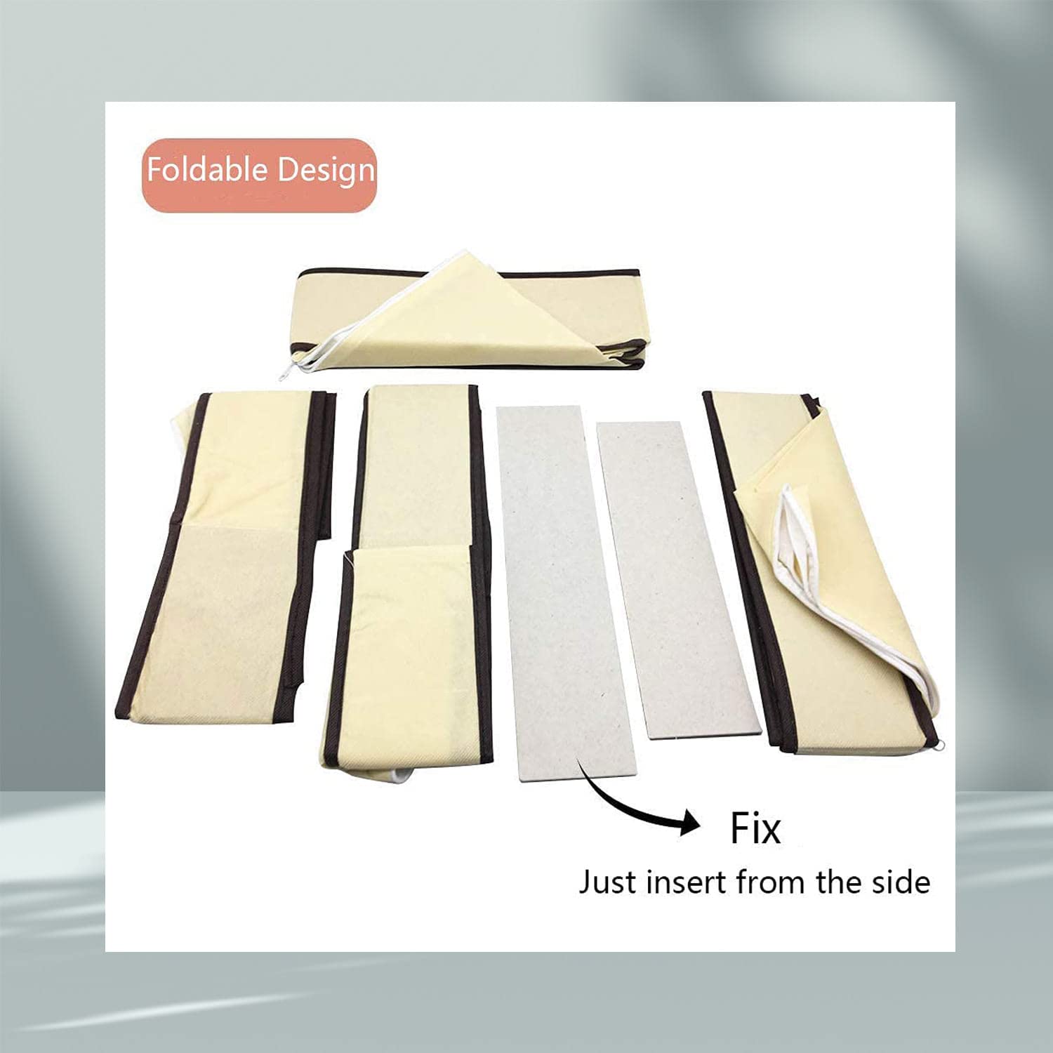 Foldable Closet Organizer - 4-Piece Underwear Drawer Divider Storage Box Set for Bras, Socks, Ties & Scarves | Space-Saving Under Bed & Closet Organization Solution for Small Spaces