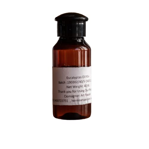 ARRT PASSION 40ml Pure Eucalyptus Essential Oil for Aromatherapy, Diffuser, Massage & Stress Relief - 100% Natural Therapeutic Grade