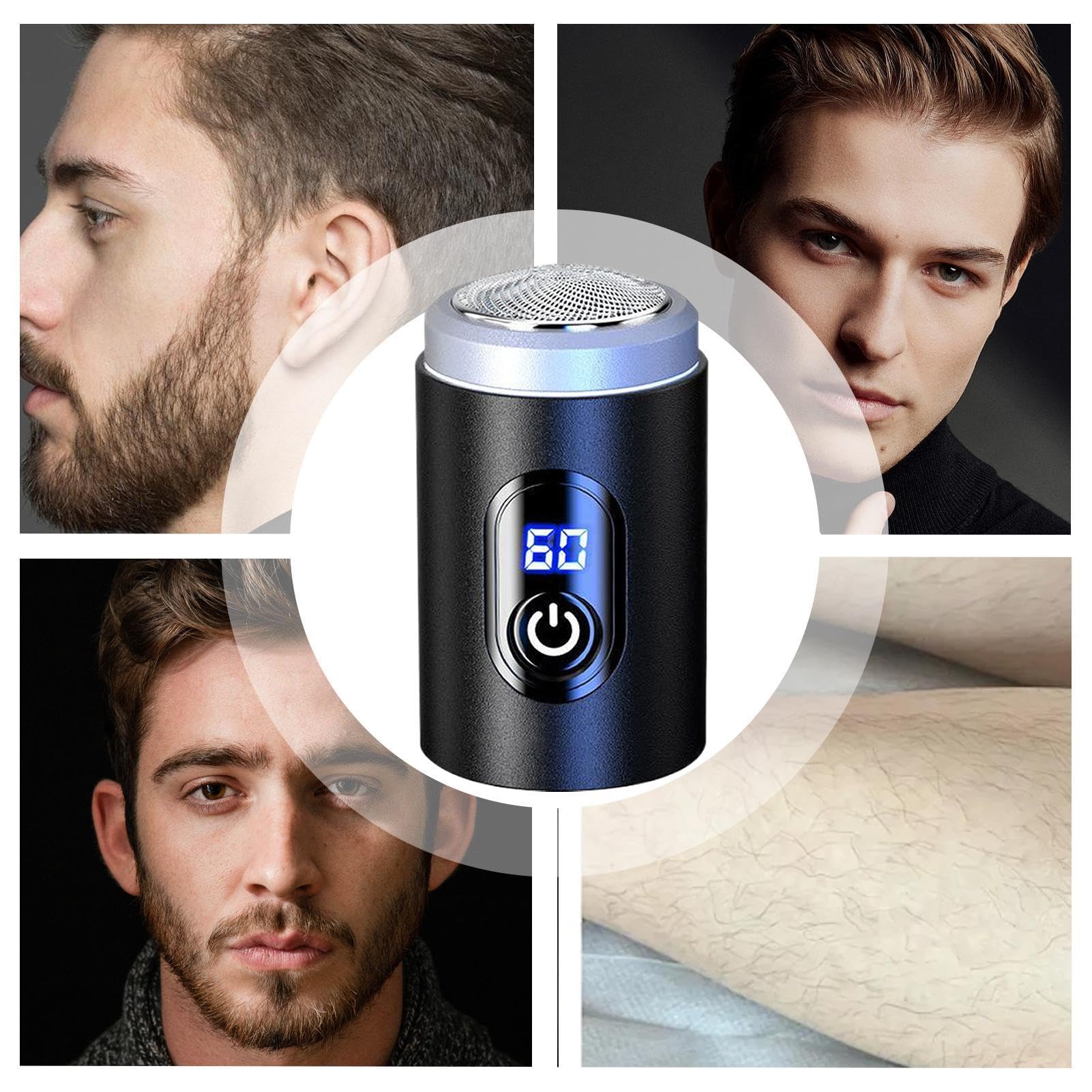 Professional Rechargeable Electric Shaver for Men - Cordless Beard Trimmer with Travel Case, Smooth Face Shaving for Home & Travel Use - Perfect Gift for Dad & Groom