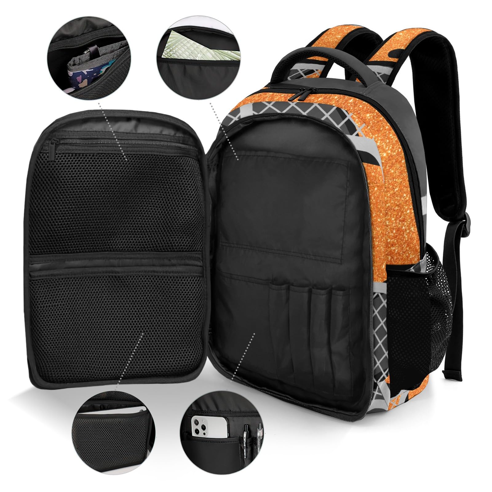 Custom Ice Hockey Player Number Backpack - Personalized School Book Bag for Kids & Teens - Perfect for Sports, School, and Everyday Use